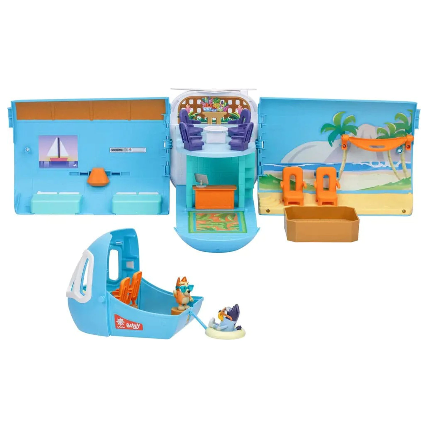 Bluey Mini Figure Playset Bluey Holiday 3u1 Set fotografija proizvoda