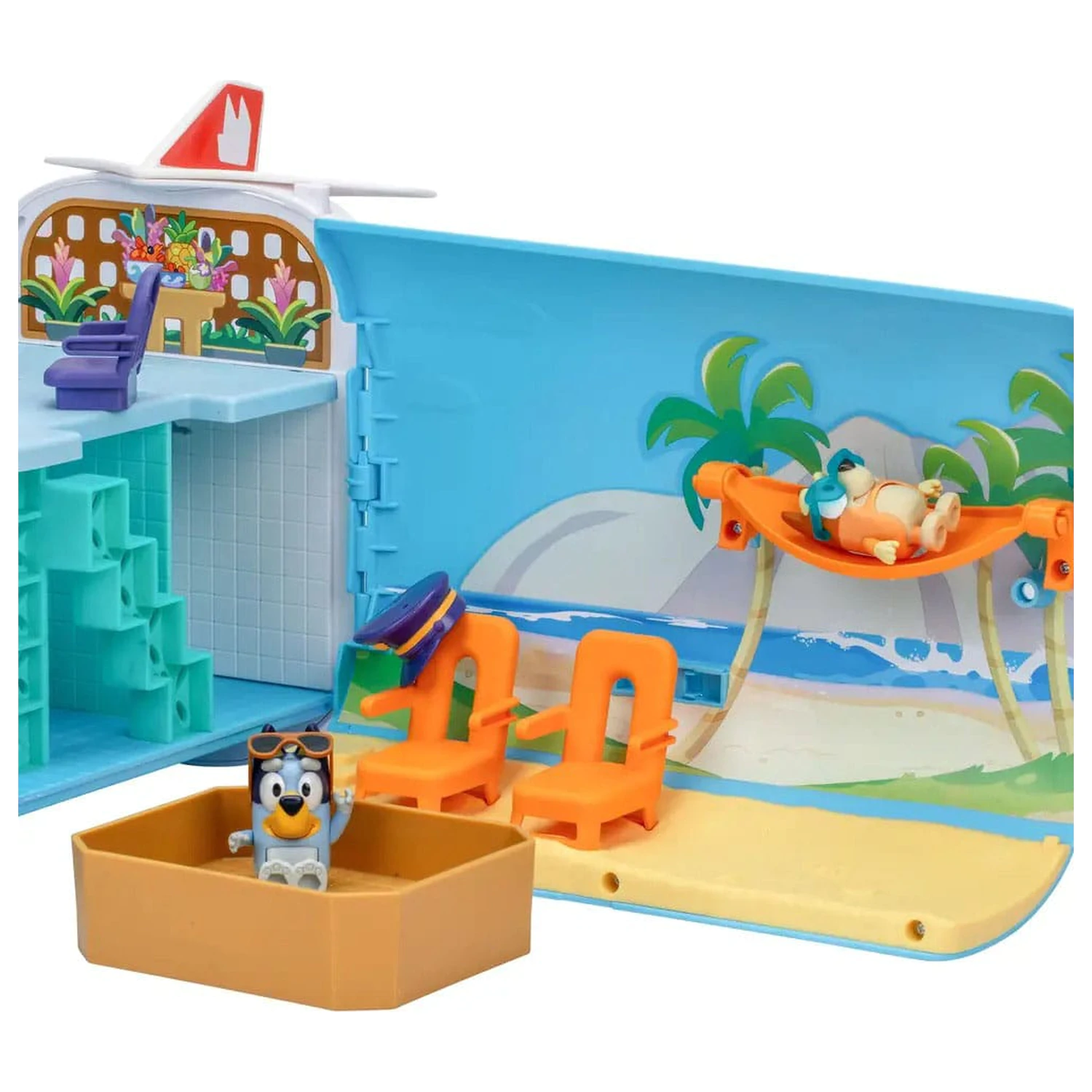 Bluey Mini Figure Playset Bluey Holiday 3u1 Set fotografija proizvoda