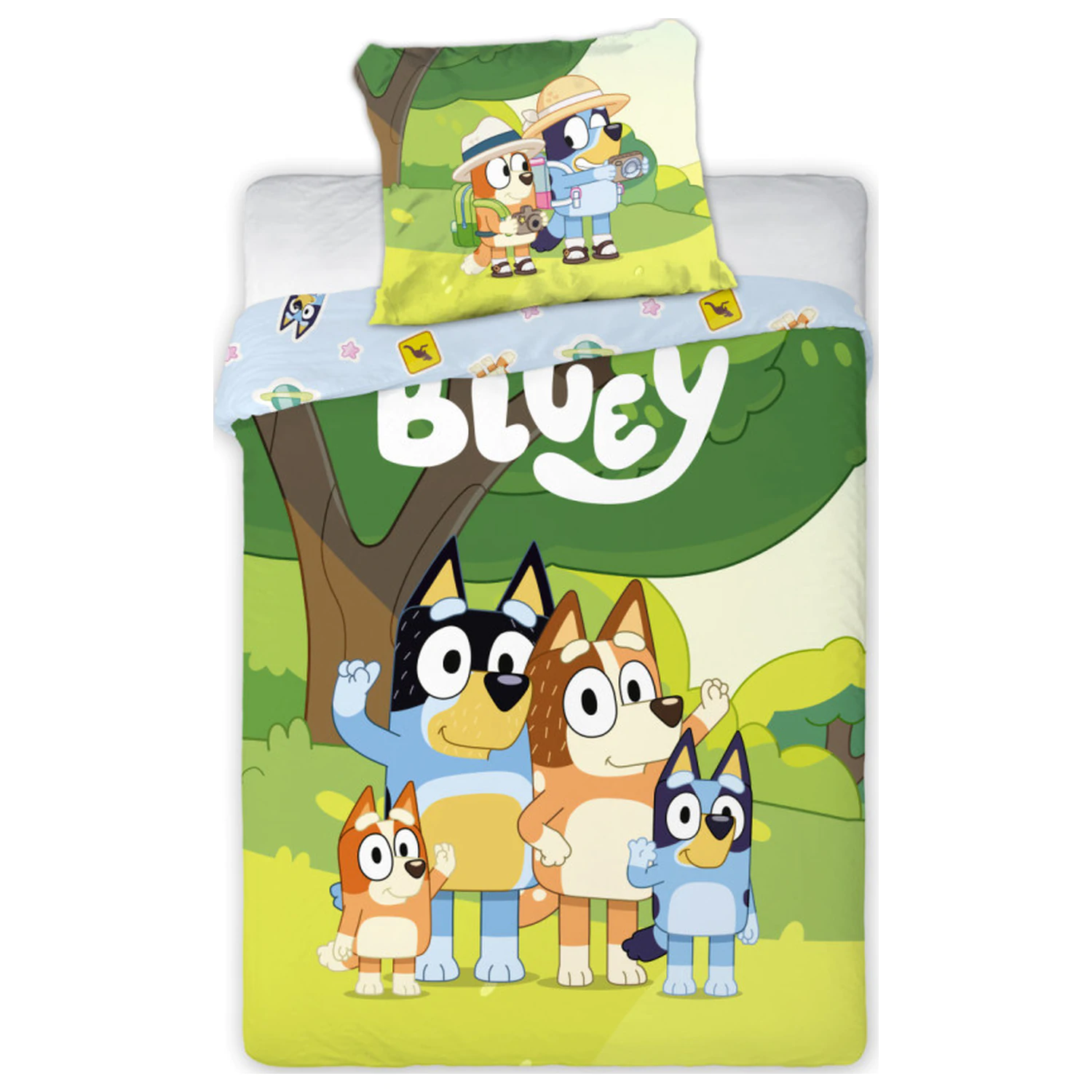 Bluey Obiteljska navlaka za poplun za maženje fotografija proizvoda