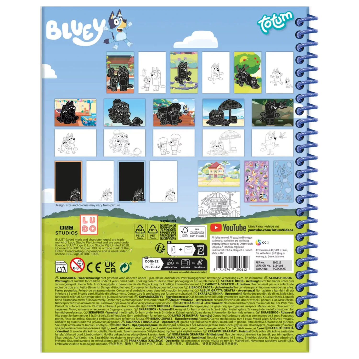 Bluey Zabavni set za grebanje i aktivnosti fotografija proizvoda
