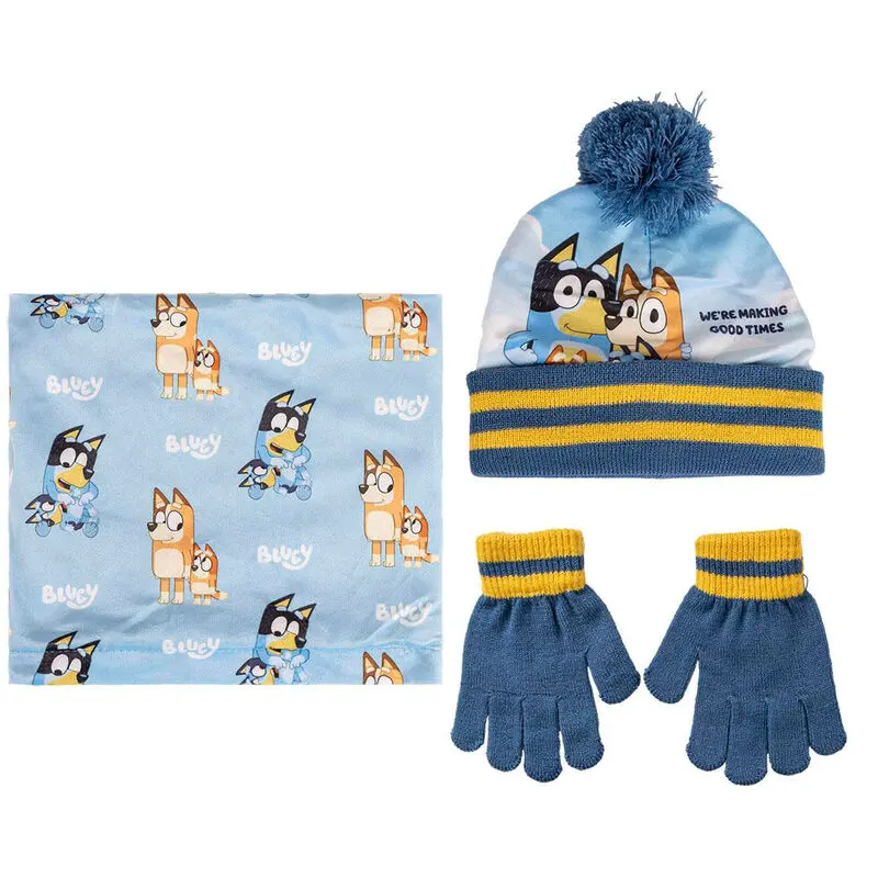 Bluey dječji zimski set kapa snood rukavice fotografija proizvoda