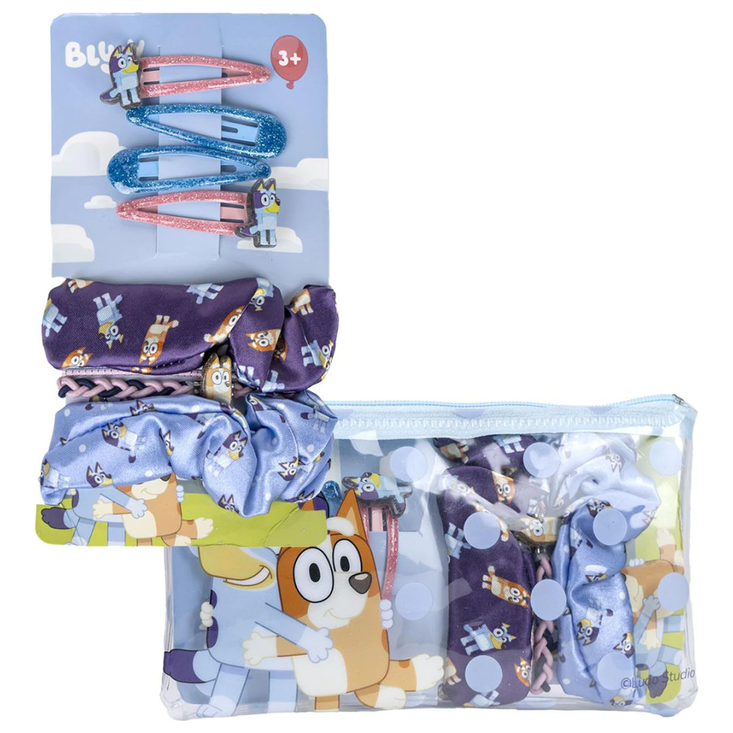 Bluey Happy Vibes set za kosu: ukosnica, gumica za kosu fotografija proizvoda