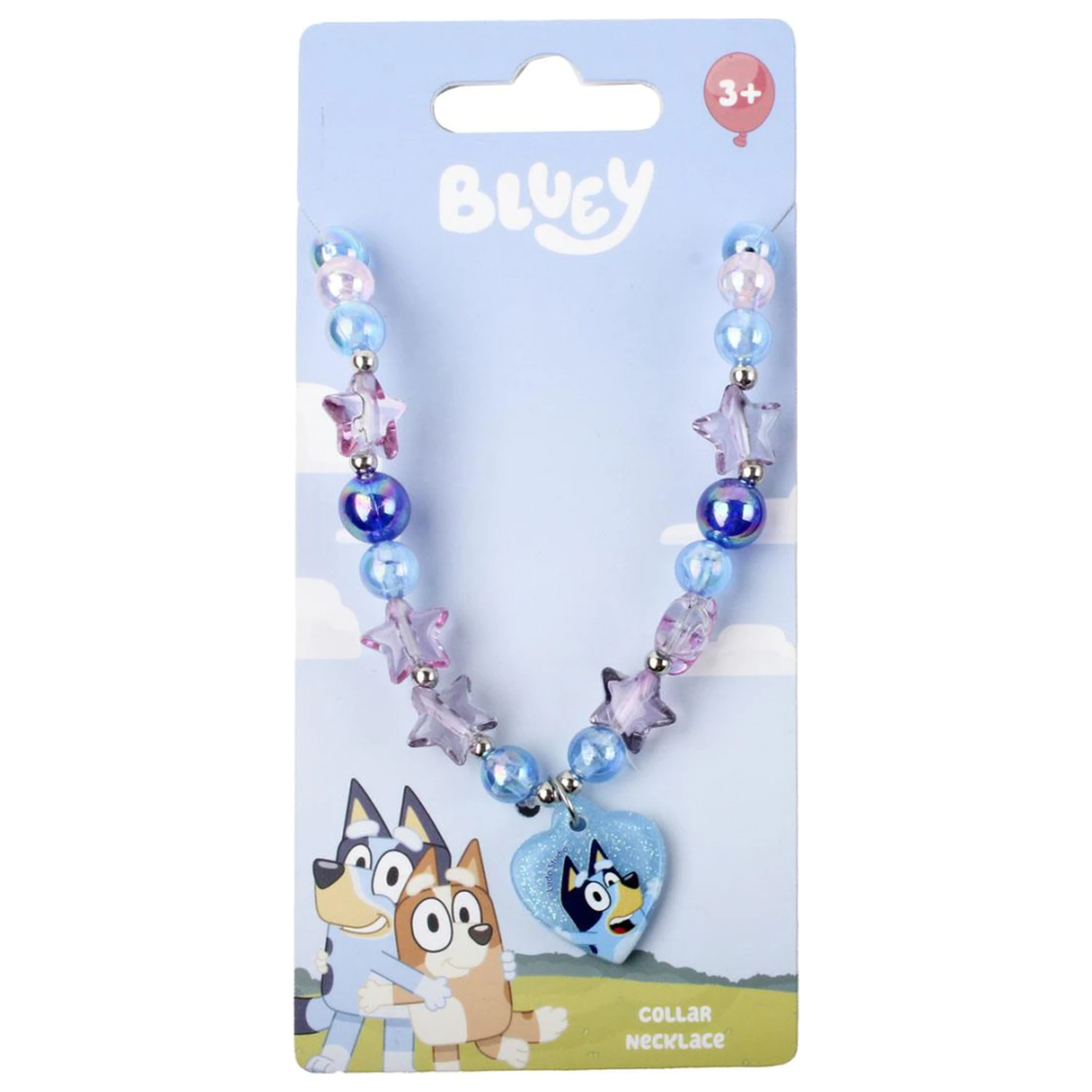 Bluey ogrlica s perlicama u obliku srca fotografija proizvoda