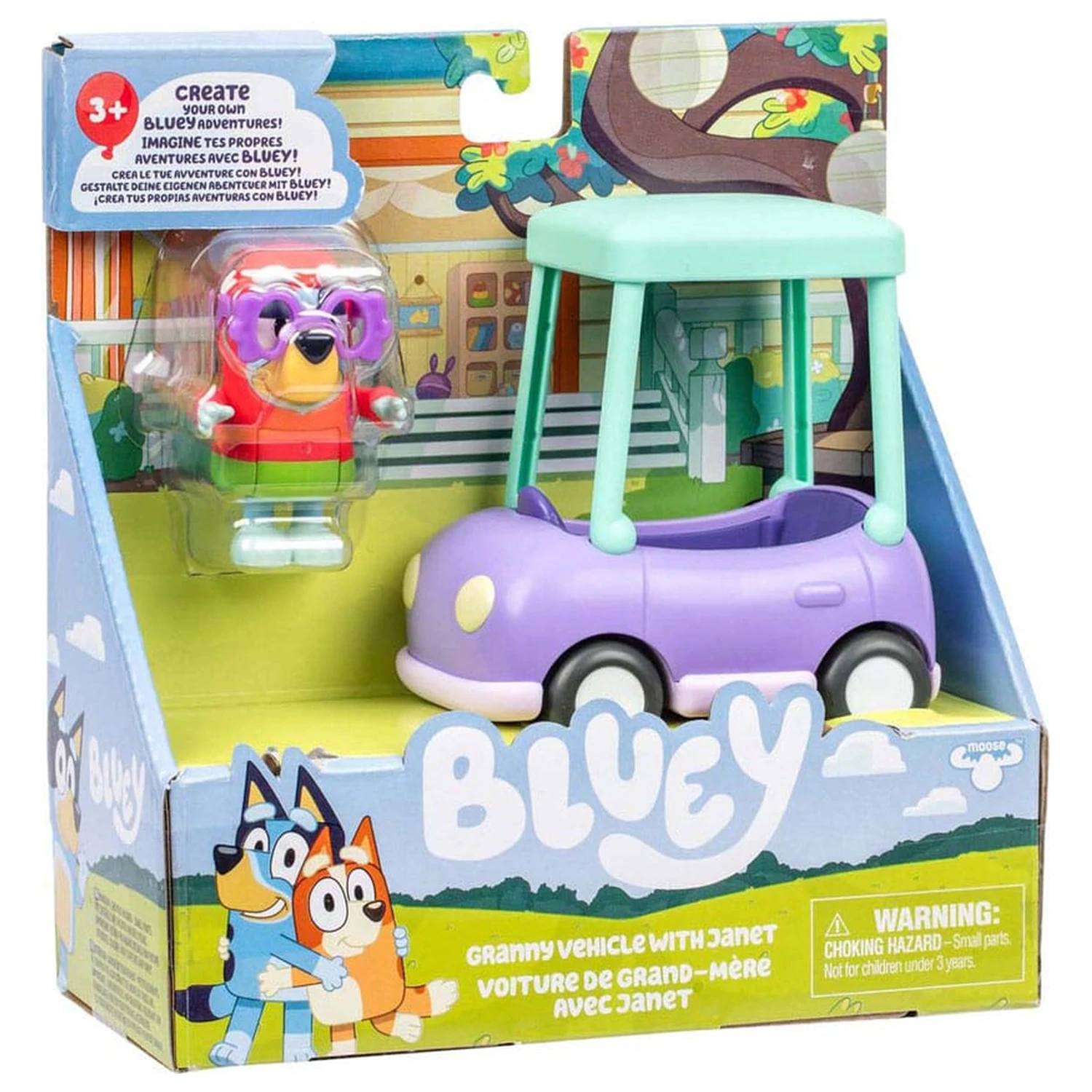 Bluey Mini Figura Set za igru Janet & Granny Car fotografija proizvoda