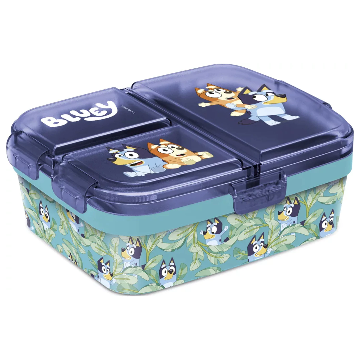 Bluey Leaves kutija za ručak s više pretinaca, XL kutija za sendvič fotografija proizvoda