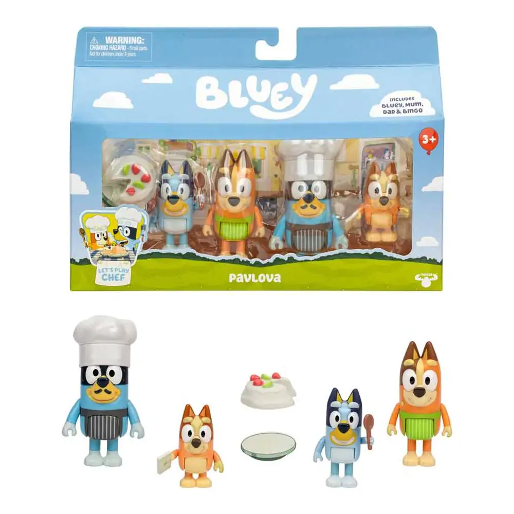 Bluey Lets Play Chef pakiranje 4 figure fotografija proizvoda