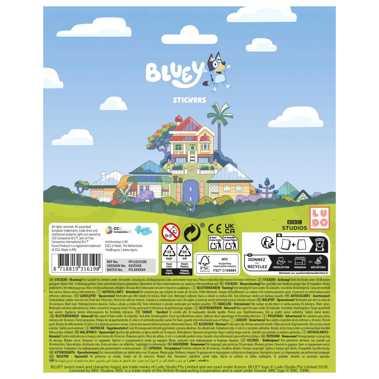 Bluey Play Set naljepnica fotografija proizvoda