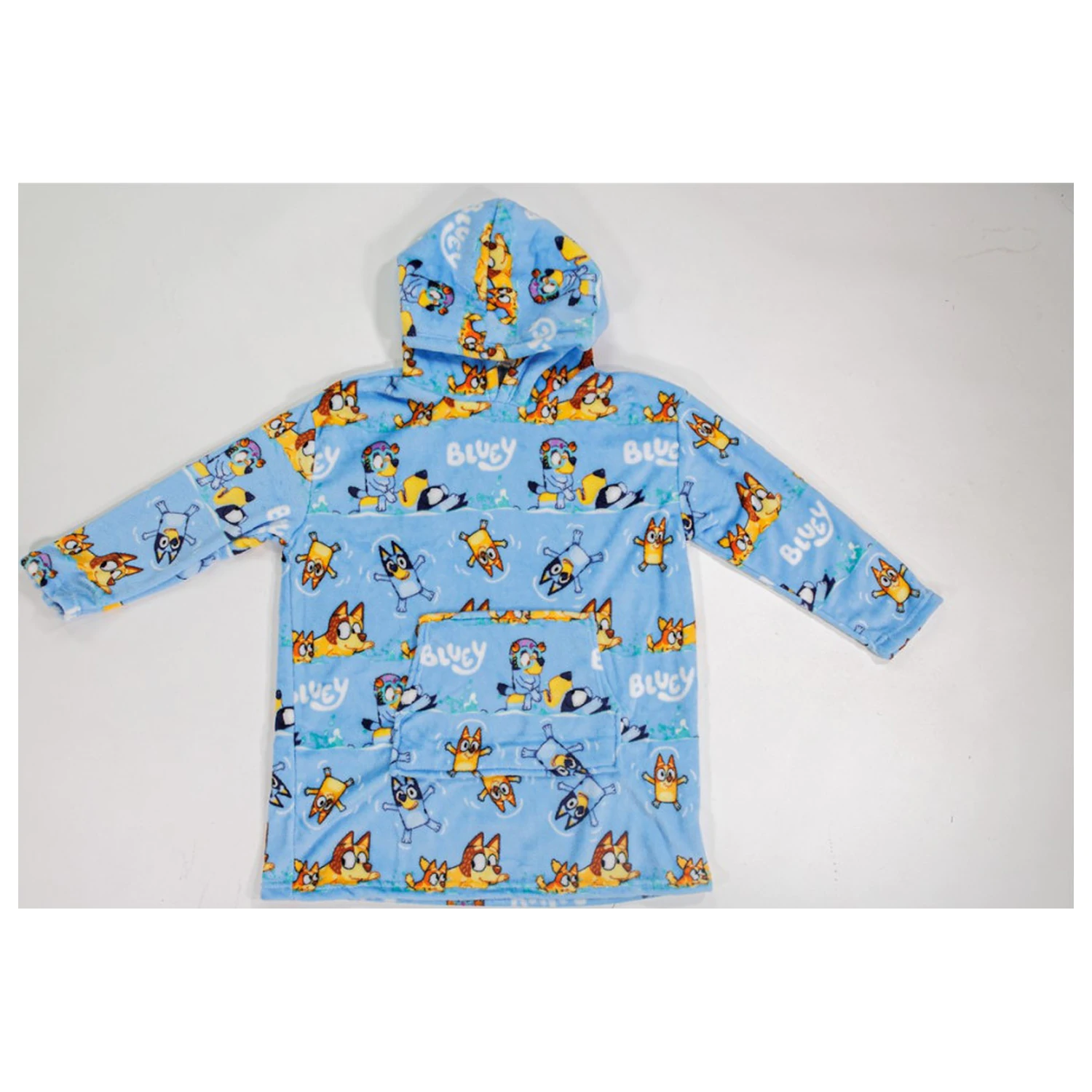 Bluey Seaside nosiva plišana fleecy deka pončo za 3-6 godina fotografija proizvoda