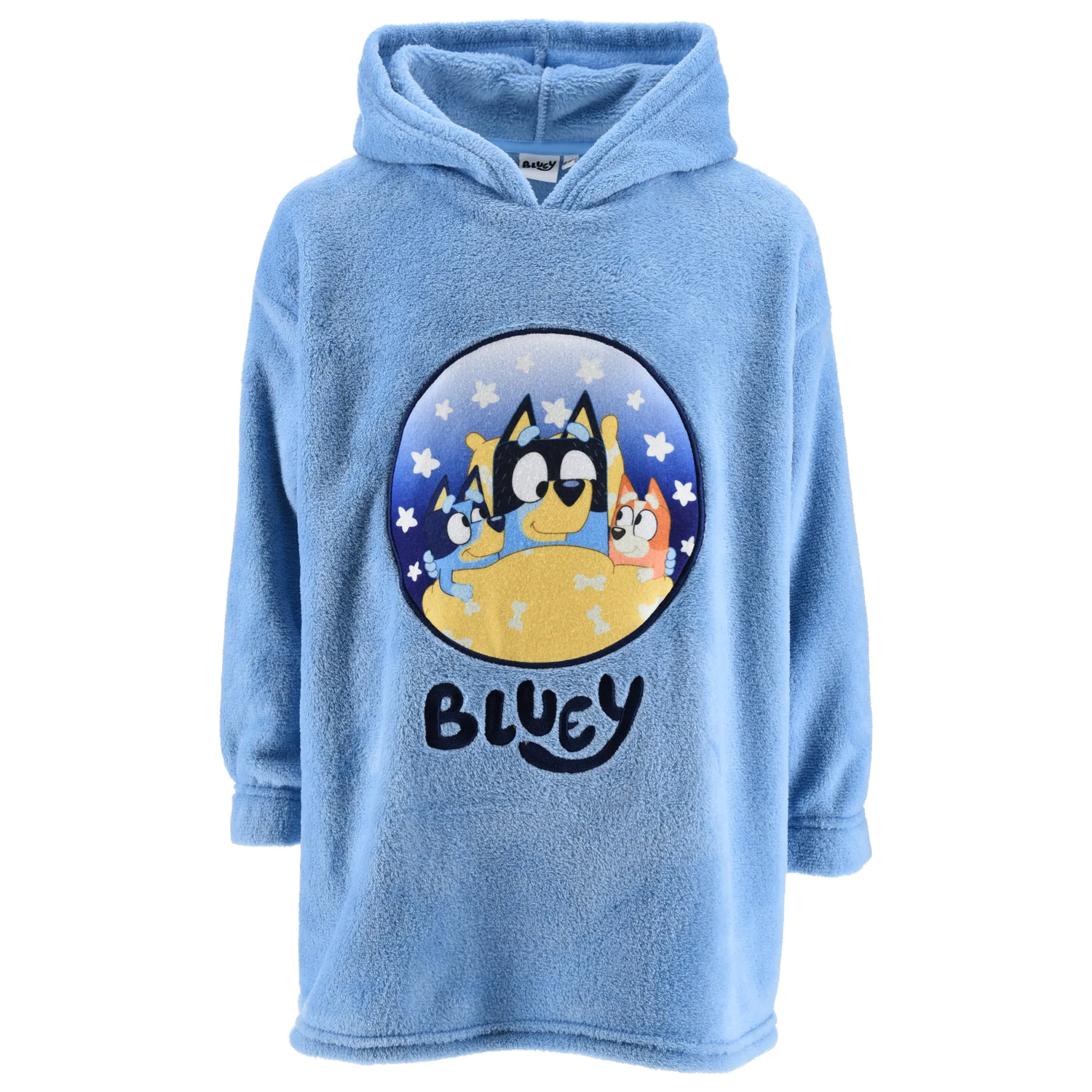 Bluey Stars Snuggle plišana pokrivačica od flisa, Pončo 6/8 godina fotografija proizvoda