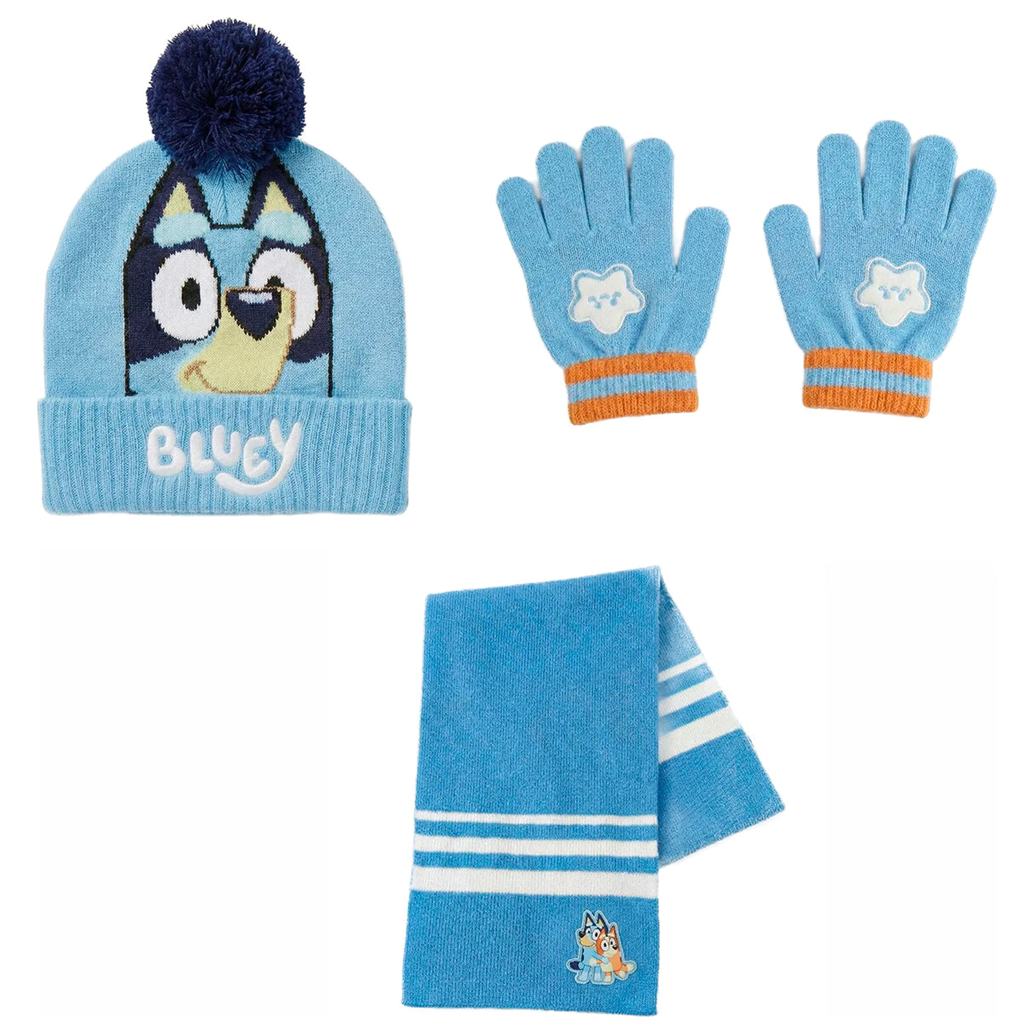 Bluey zimski set kape s ušima i rukavica fotografija proizvoda