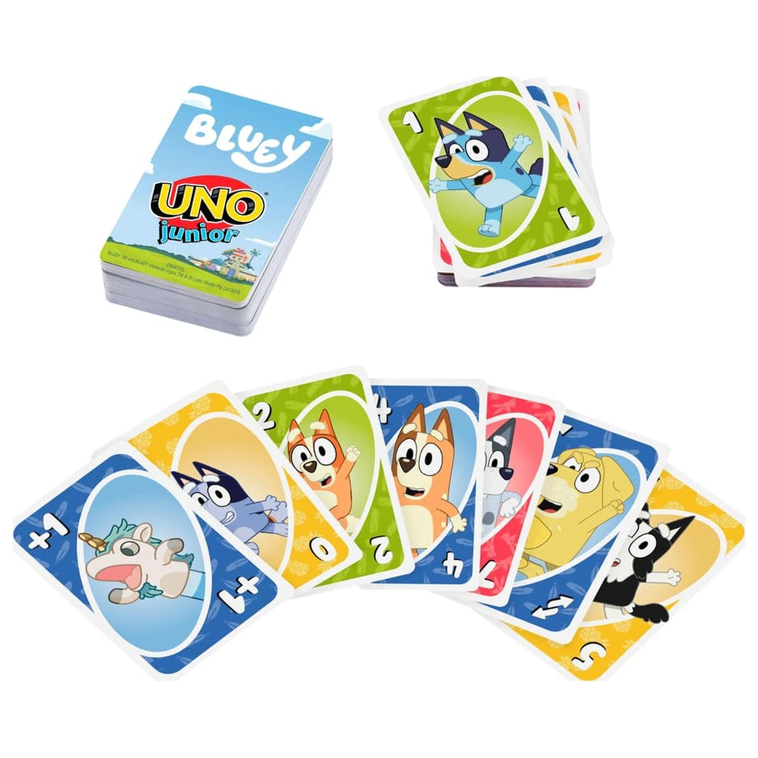 Bluey UNO Junior kartaška igra fotografija proizvoda