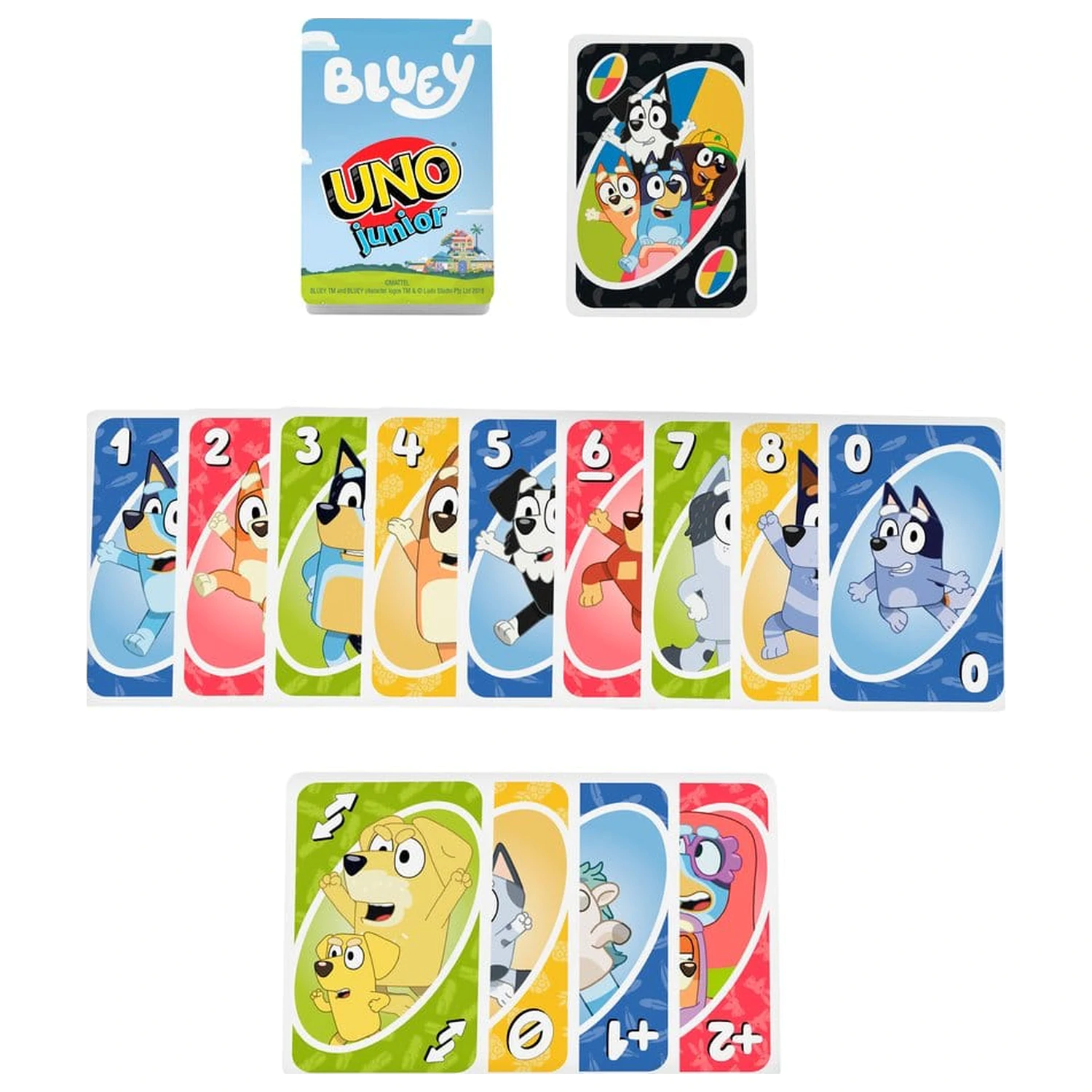 Bluey UNO Junior kartaška igra fotografija proizvoda