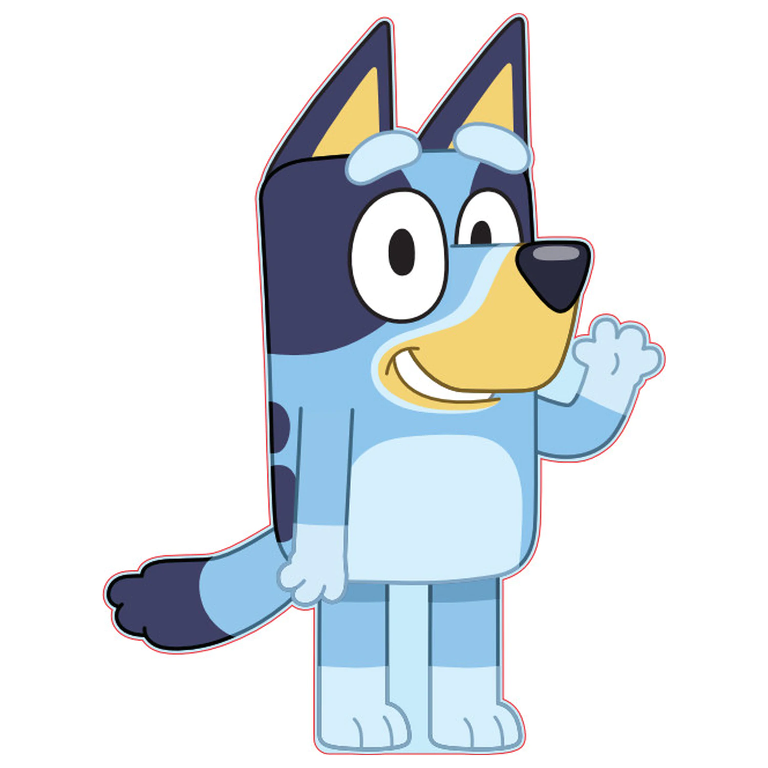 Bluey jastuk u obliku vala fotografija proizvoda
