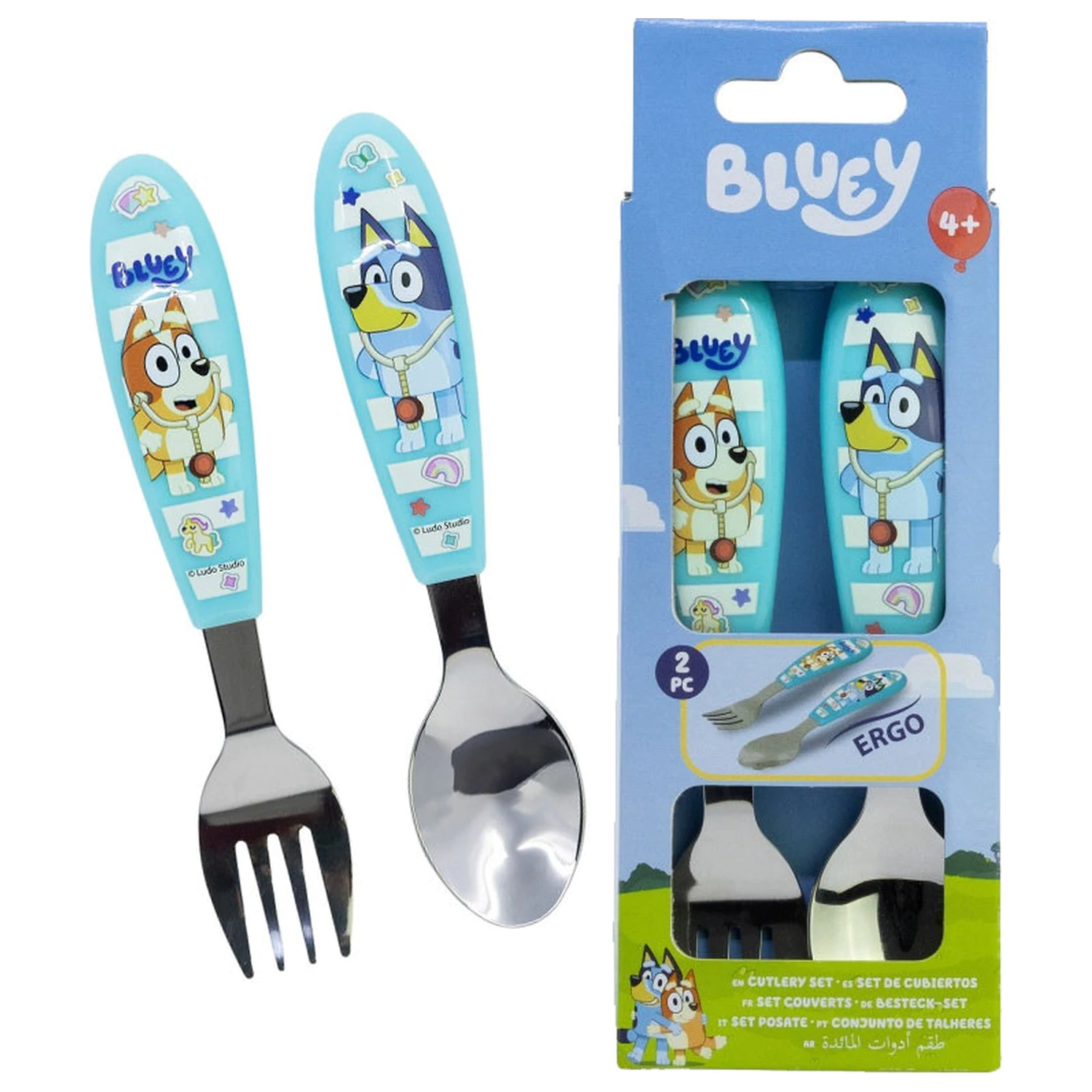 Bluey Yummy Metal Ergonomski Set pribora za jelo - 2 komada fotografija proizvoda