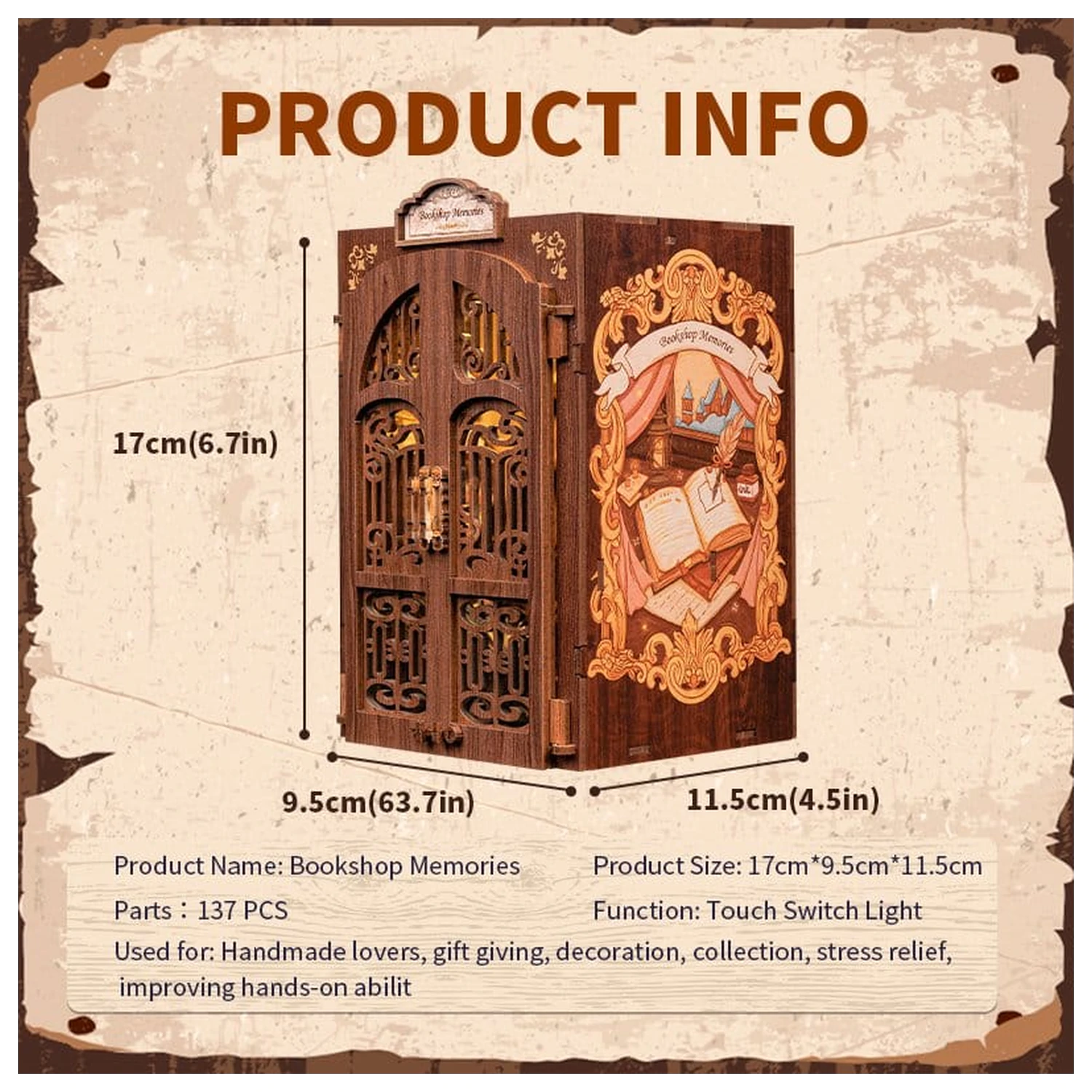 Book Nook Bookshop Memories 17 x 10 cm fotografija proizvoda