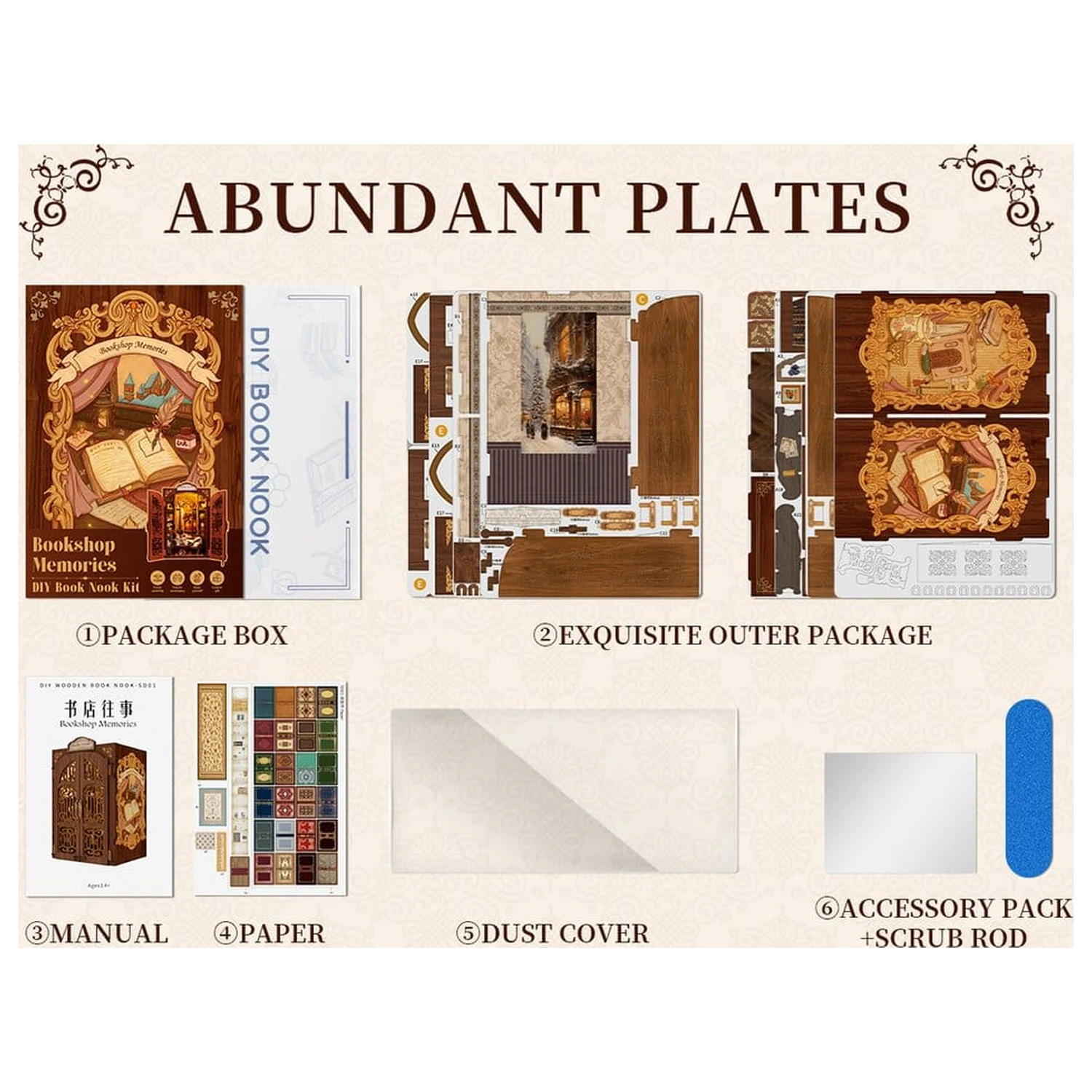 Book Nook Bookshop Memories 17 x 10 cm fotografija proizvoda