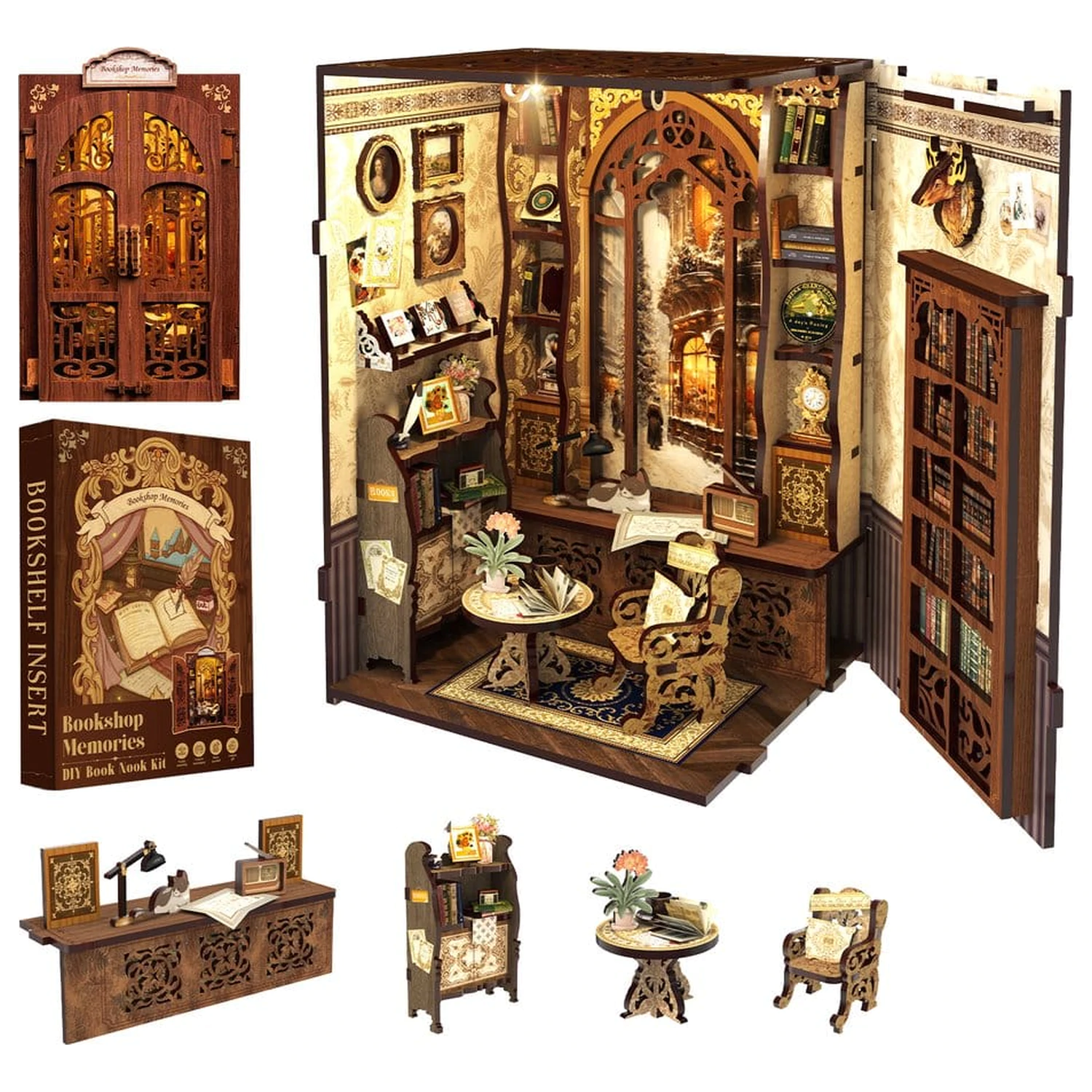 Book Nook Bookshop Memories 17 x 10 cm fotografija proizvoda