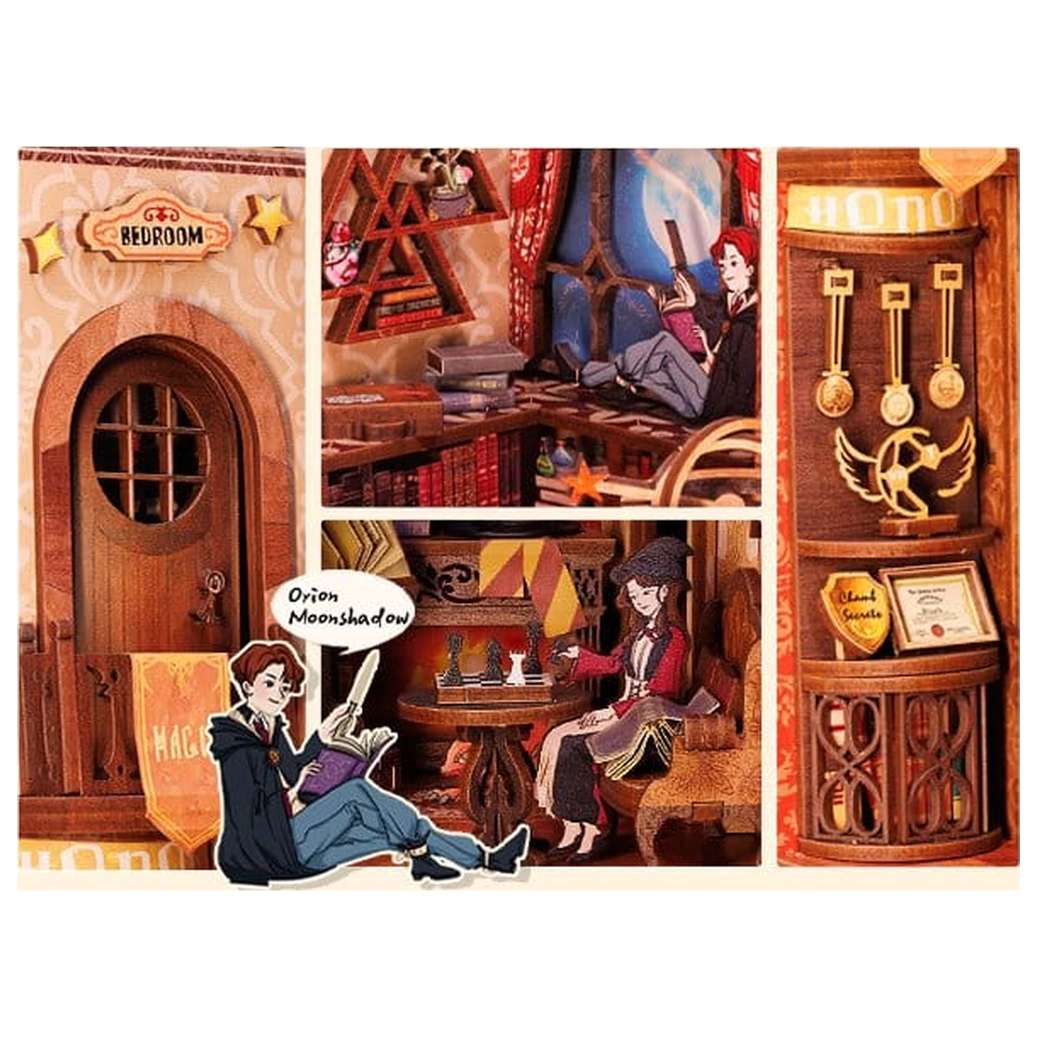 Book Nook Flame Common Room 23 x 11 cm fotografija proizvoda
