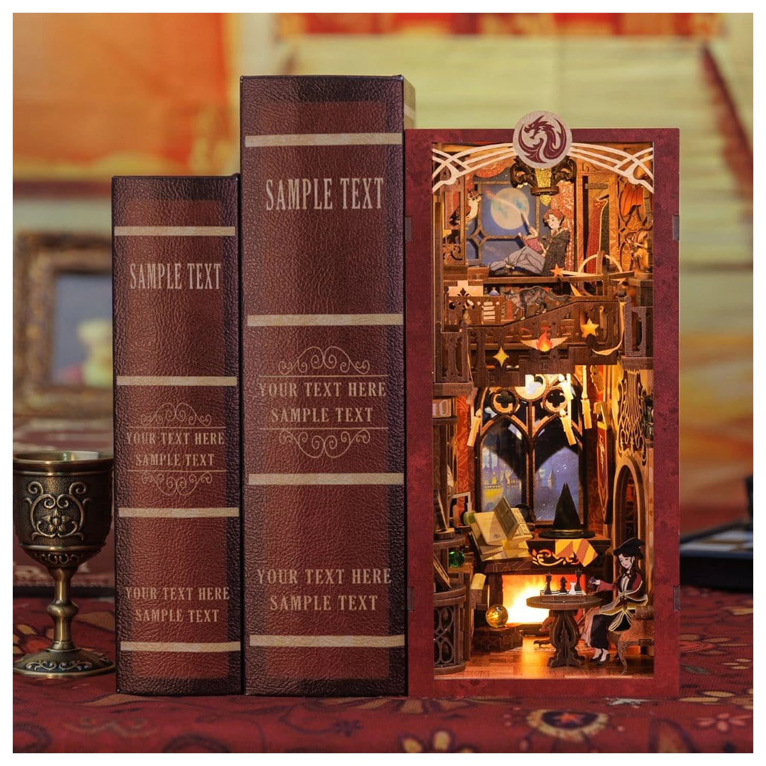 Book Nook Flame Common Room 23 x 11 cm fotografija proizvoda