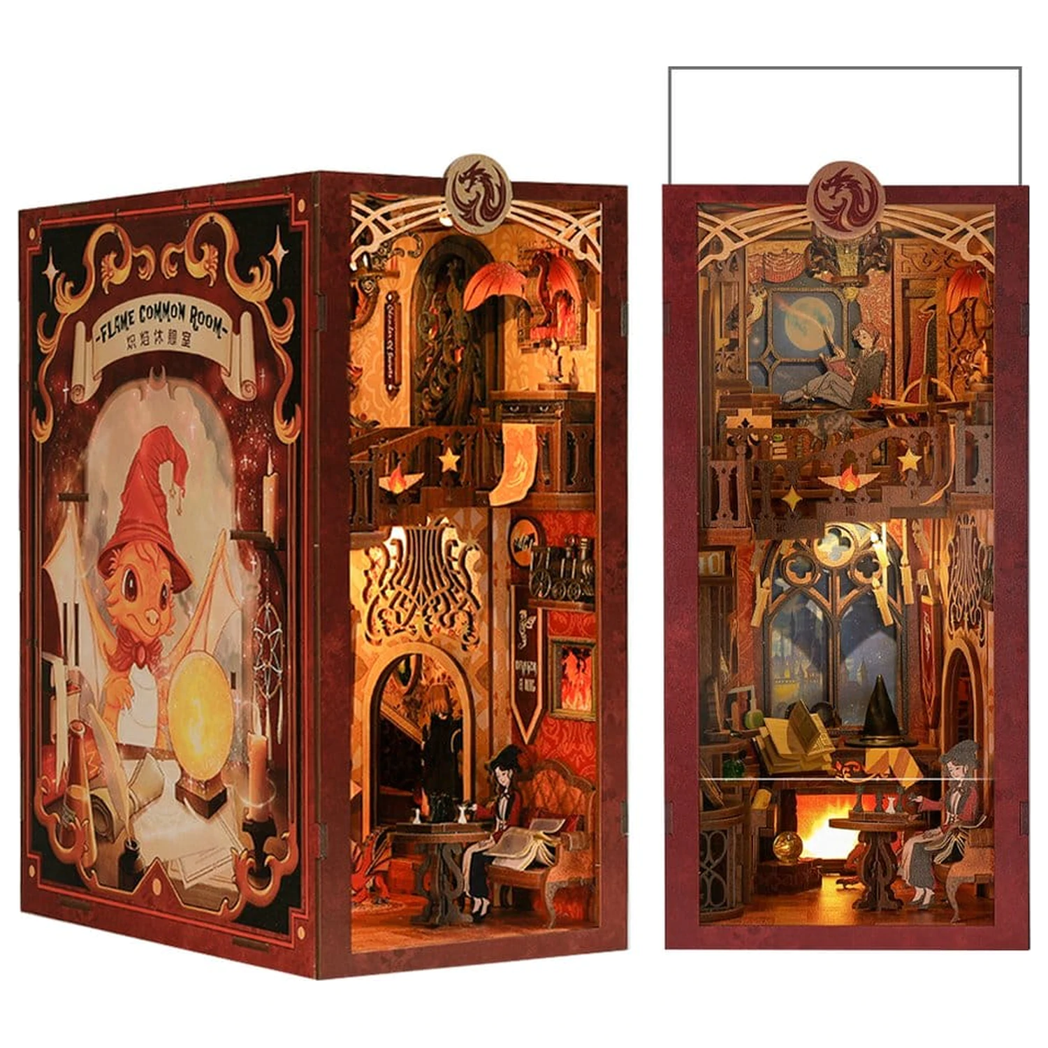 Book Nook Flame Common Room 23 x 11 cm fotografija proizvoda