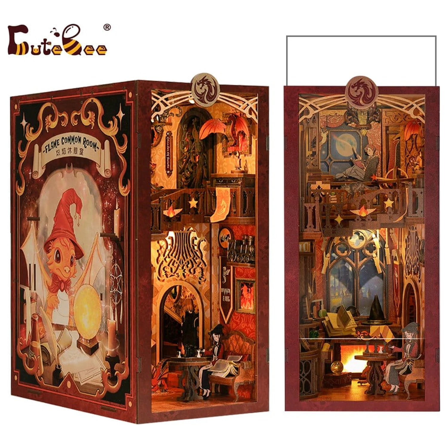 Book Nook Flame Common Room 23 x 11 cm fotografija proizvoda