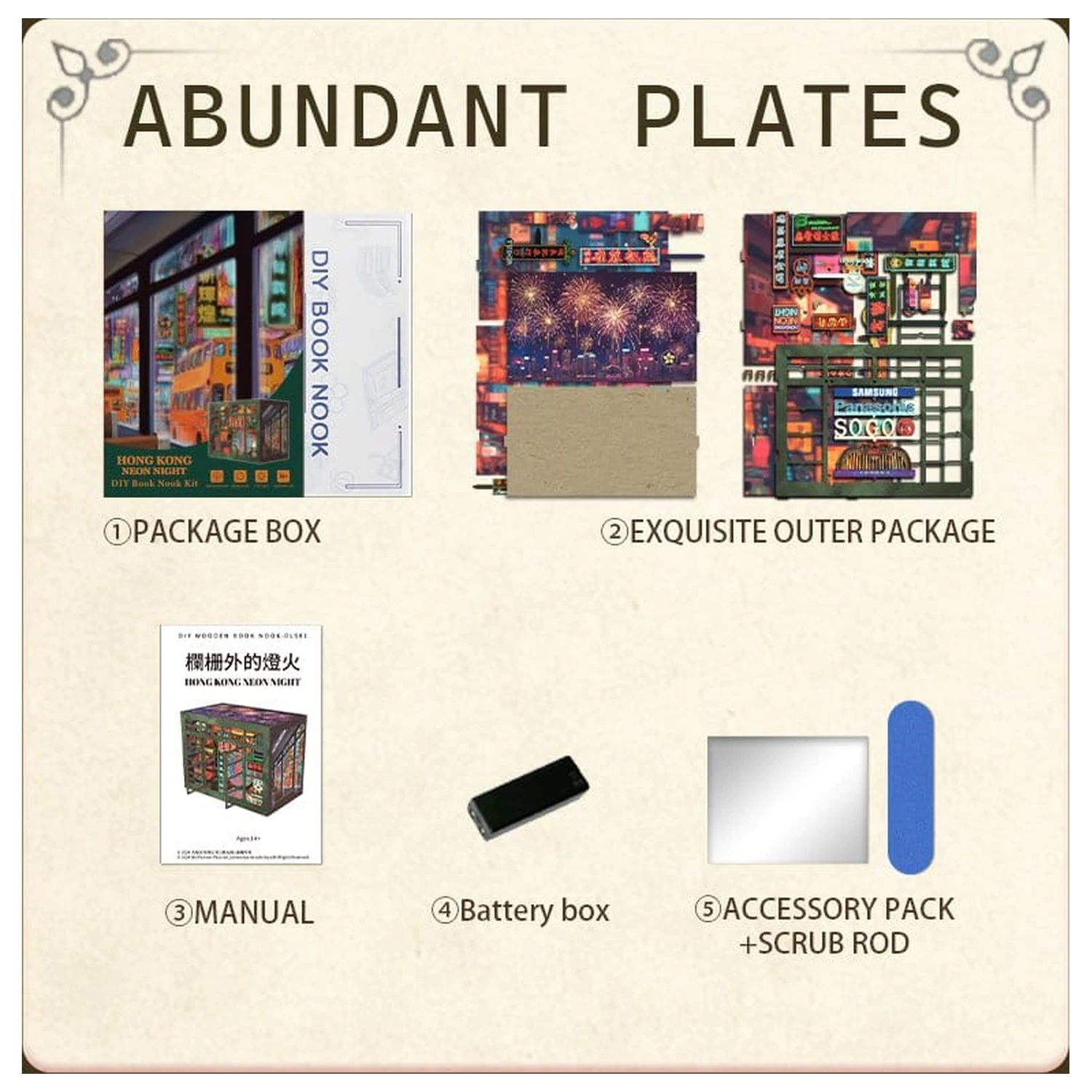 Book Nook Hong Kong Neon Svjetlo 13 x 17 cm fotografija proizvoda