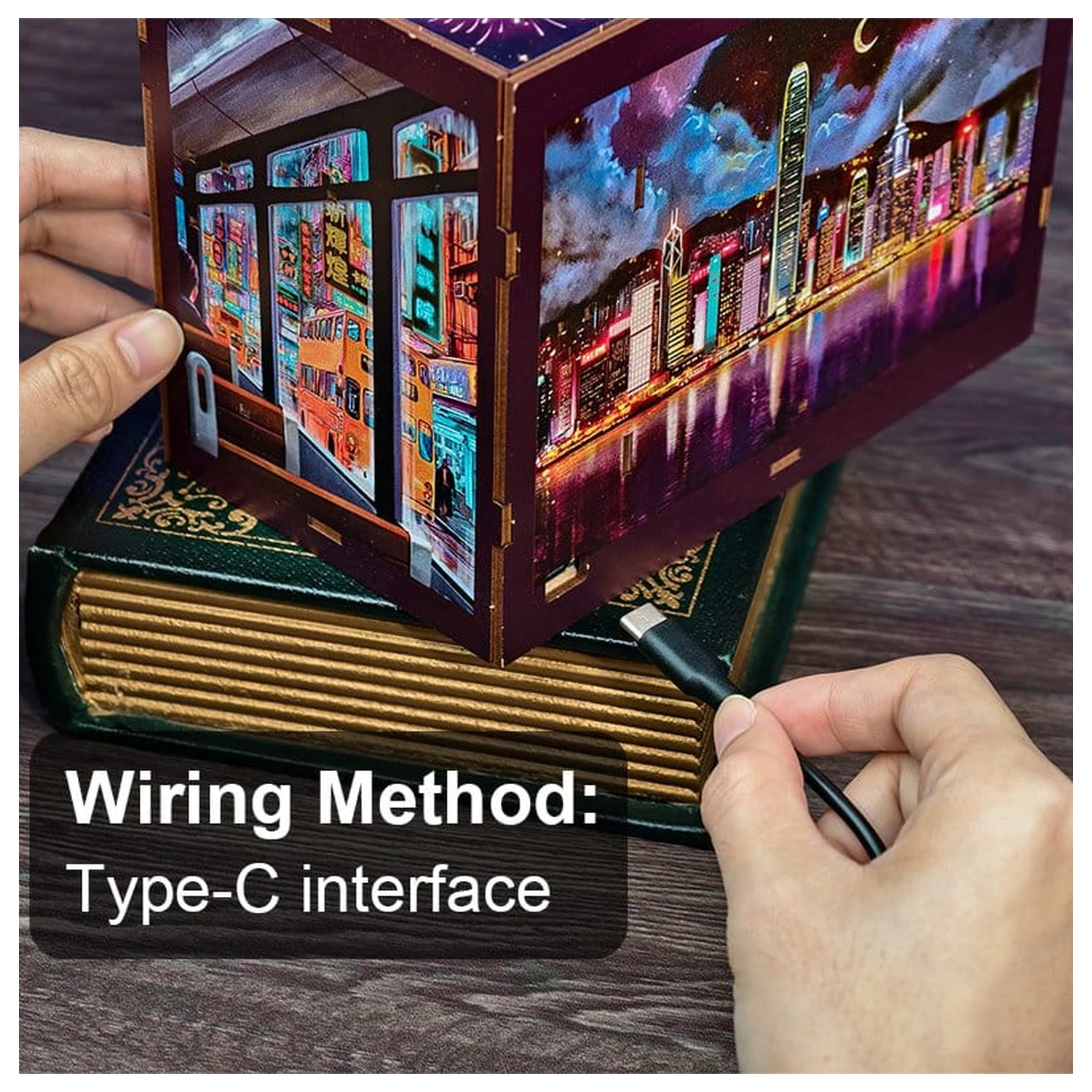 Book Nook Hong Kong Neon Svjetlo 13 x 17 cm fotografija proizvoda