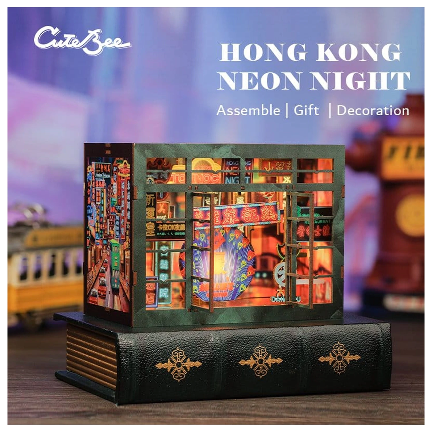 Book Nook Hong Kong Neon Svjetlo 13 x 17 cm fotografija proizvoda