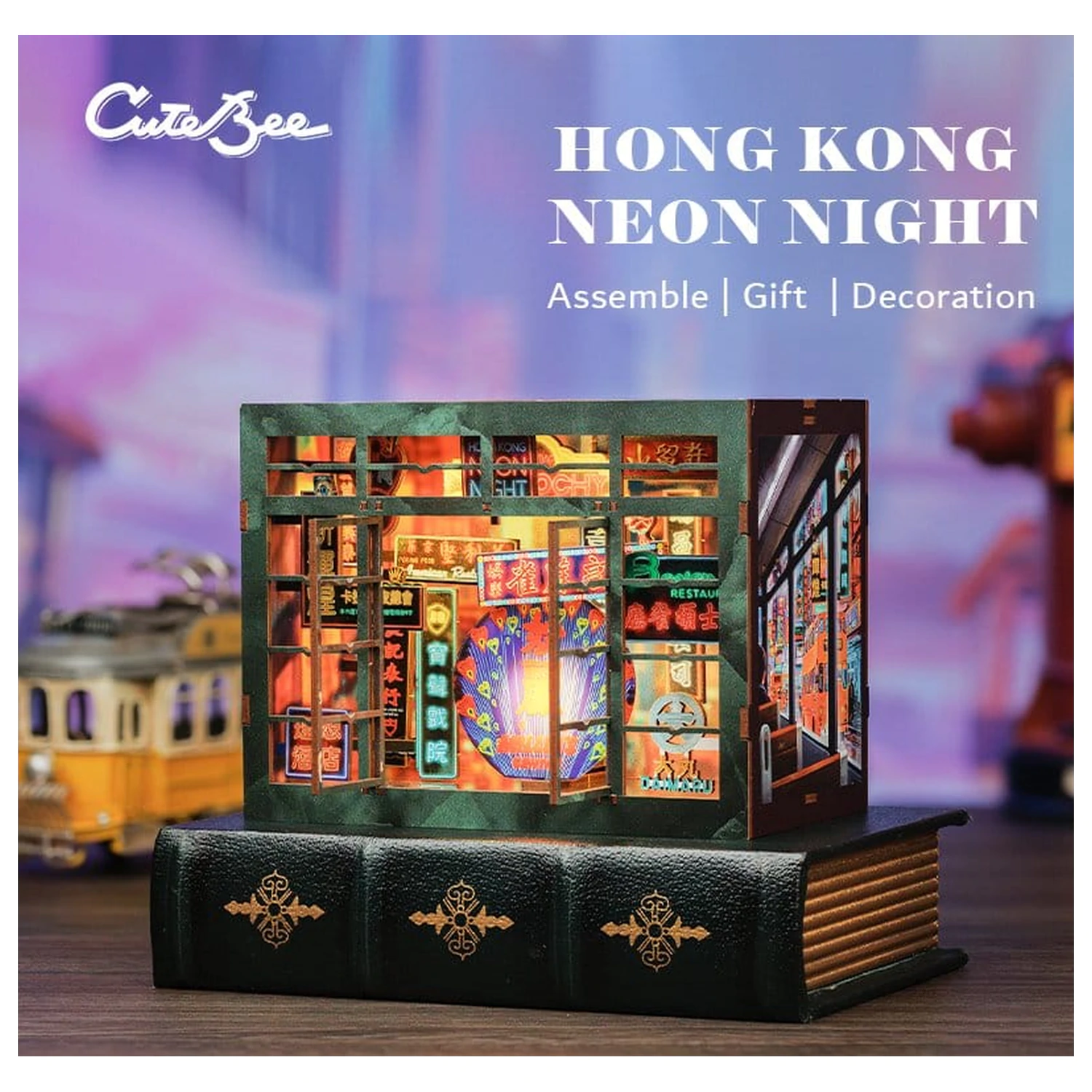 Book Nook Hong Kong Neon Svjetlo 13 x 17 cm fotografija proizvoda