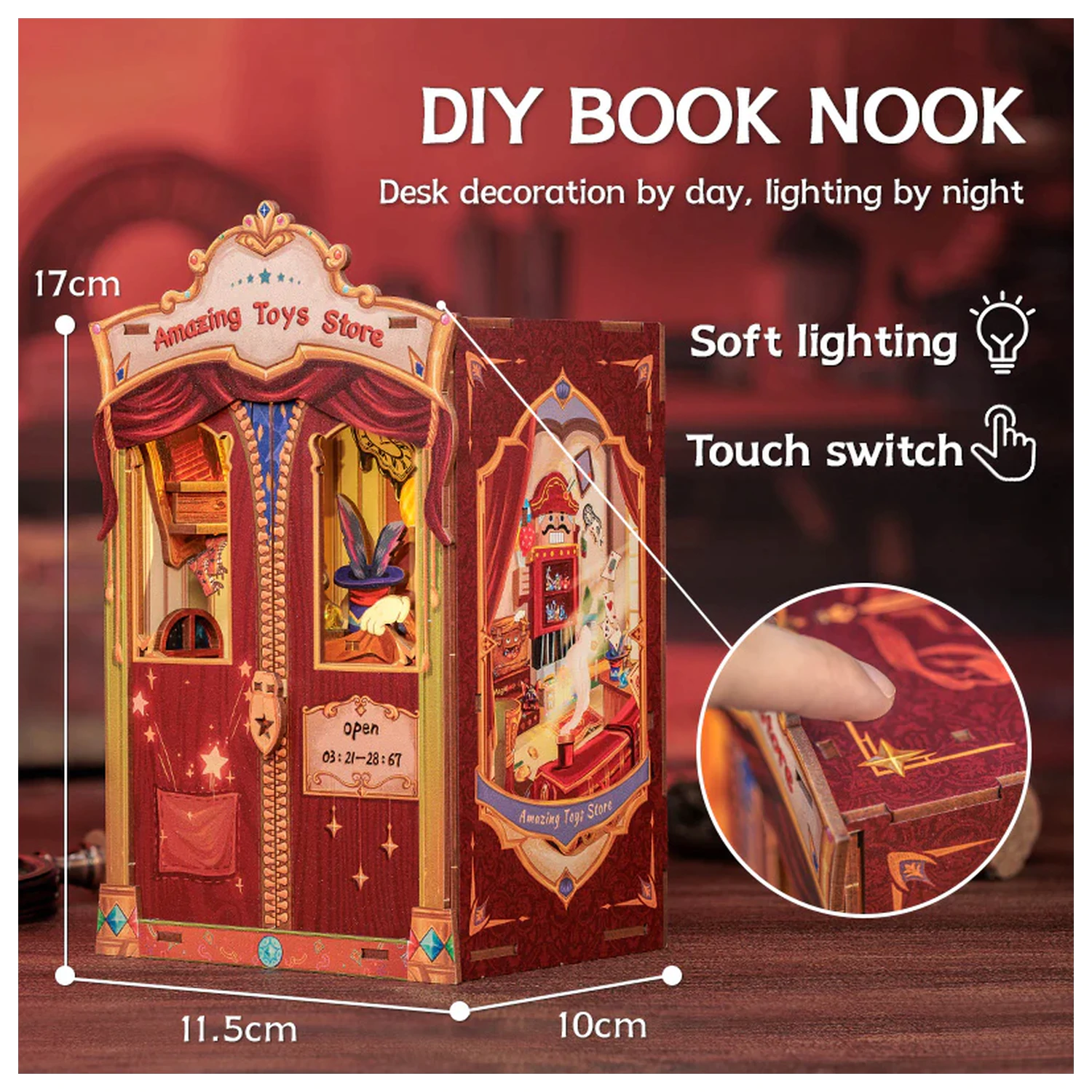 Book Nook Kit DIY Amazing Toy Store 107 komada + LED svjetlo fotografija proizvoda