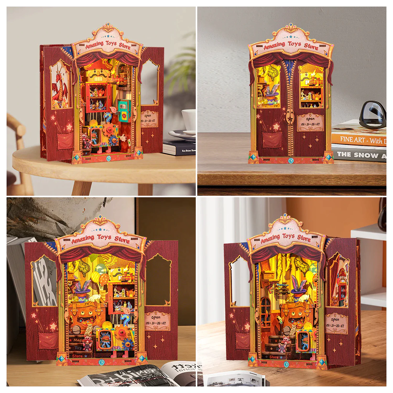 Book Nook Kit DIY Amazing Toy Store 107 komada + LED svjetlo fotografija proizvoda