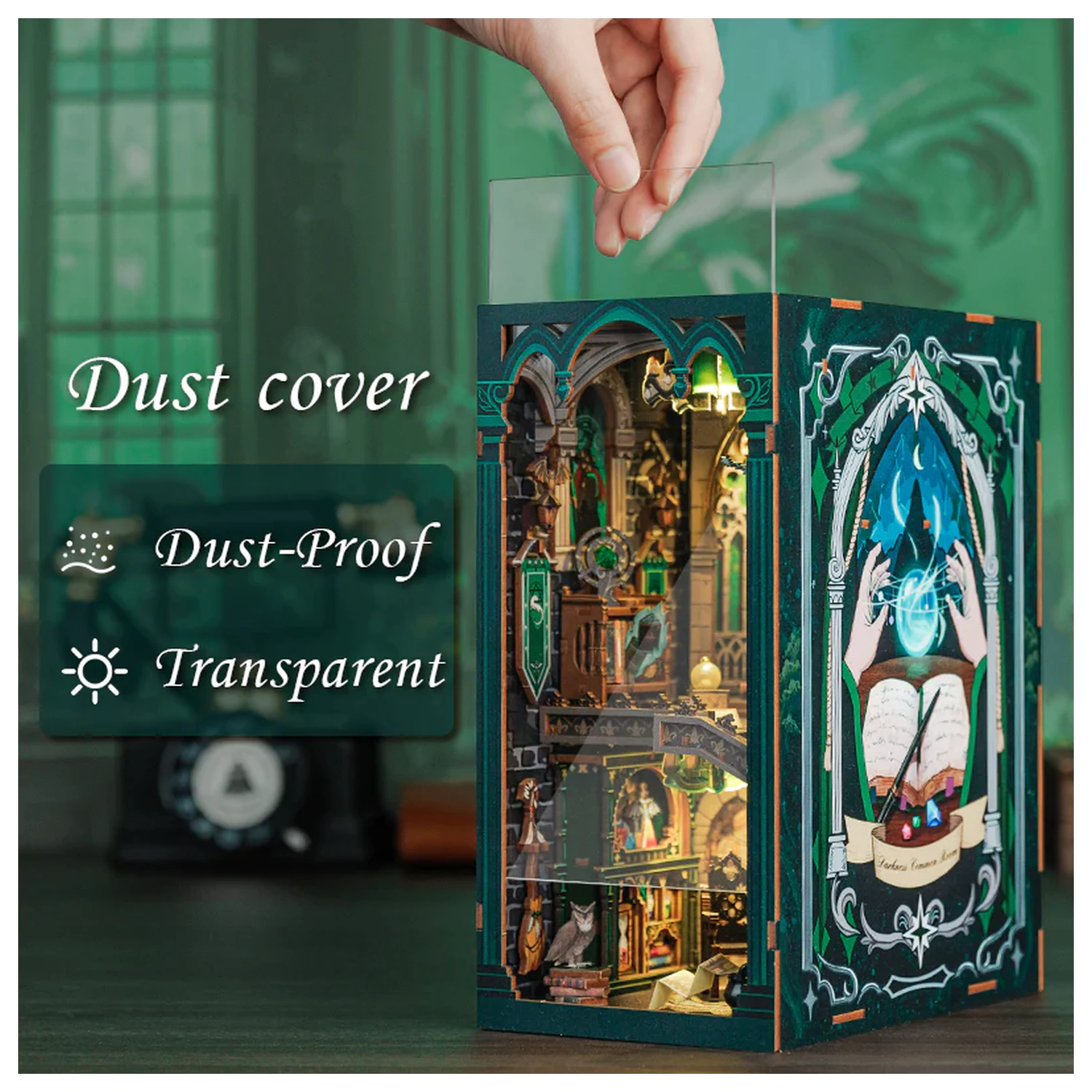 BOOK NOOK KIT DIY Darkness Common Room 150 decibela + LED Svjetlo komplet za gradnju fotografija proizvoda