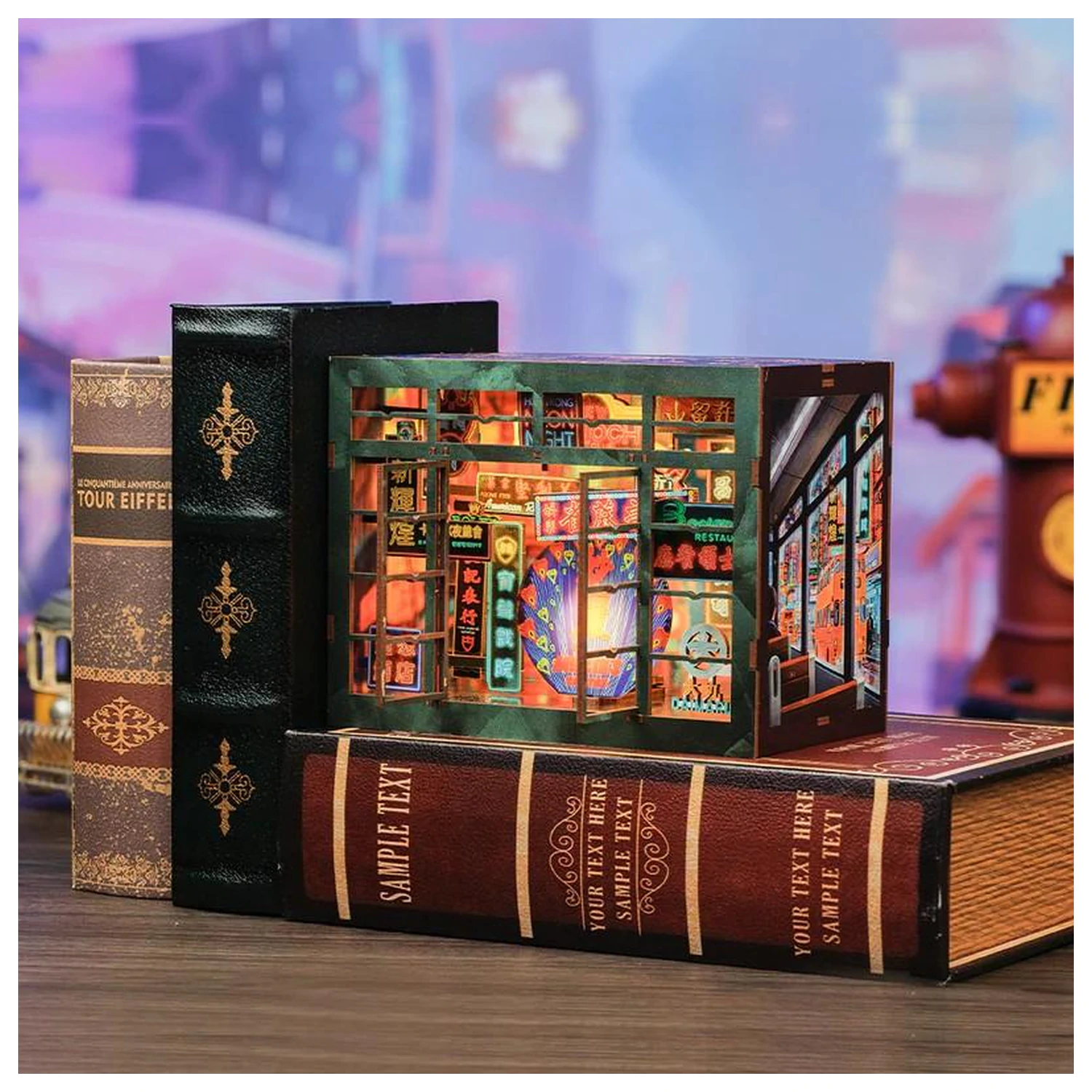 BOOK NOOK KIT DIY Hong Kong Neonsko svjetlo 49 komada + LED svjetlo fotografija proizvoda