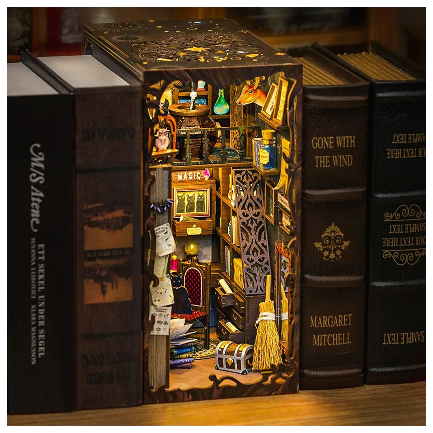 BOOK NOOK KIT DIY Magic Pharmacist 282 komada + LED svjetlo komplet za sastavljanje fotografija proizvoda