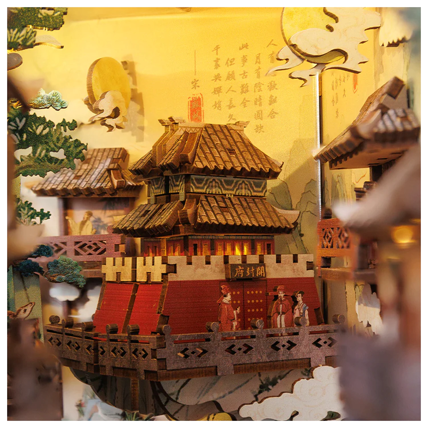 BOOK NOOK KIT DIY Su Dongpo's Life 280 komada + LED Light komplet za izgradnju fotografija proizvoda