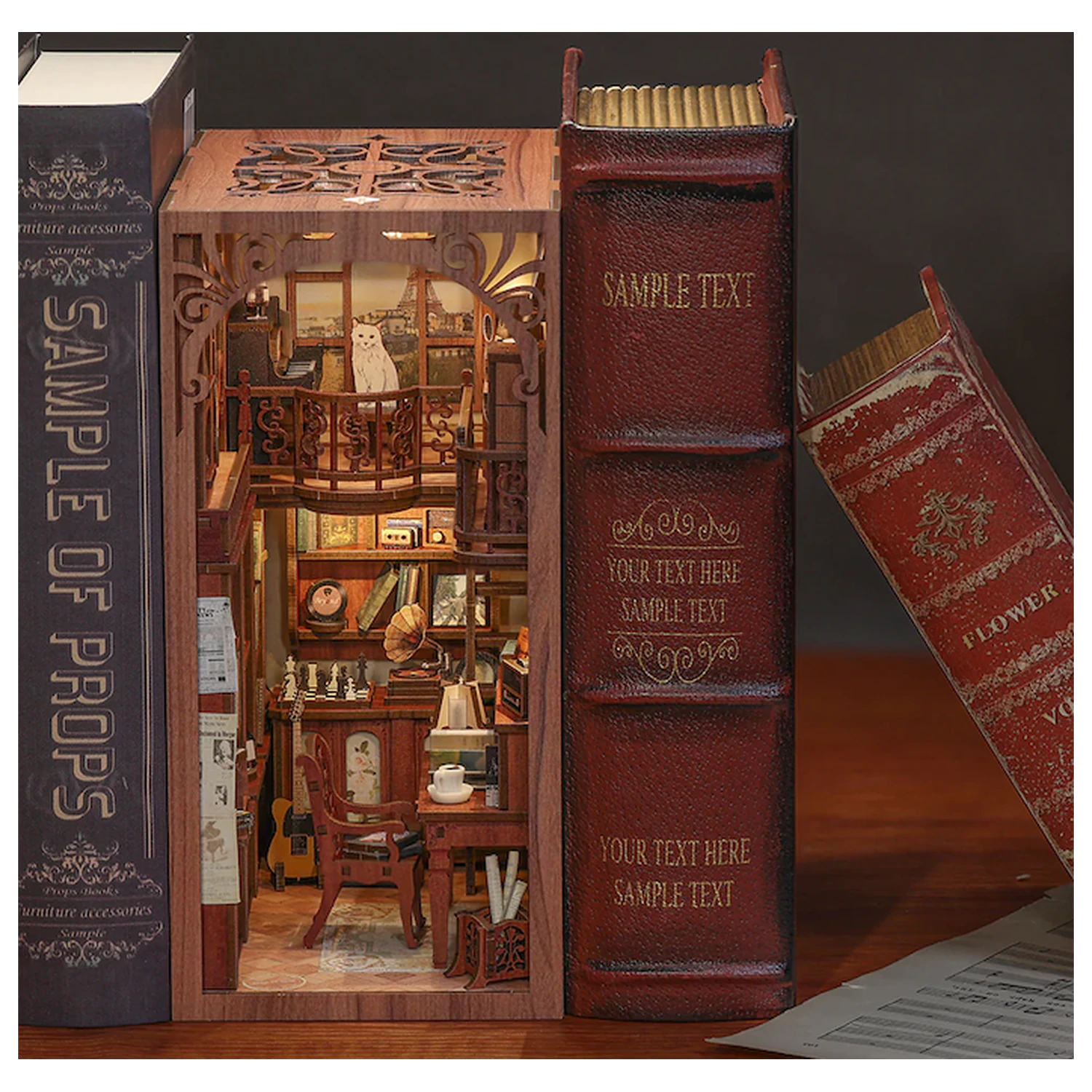 BOOK NOOK KIT DIY The Secret Rhythm 355 dijelova + LED svjetlo fotografija proizvoda