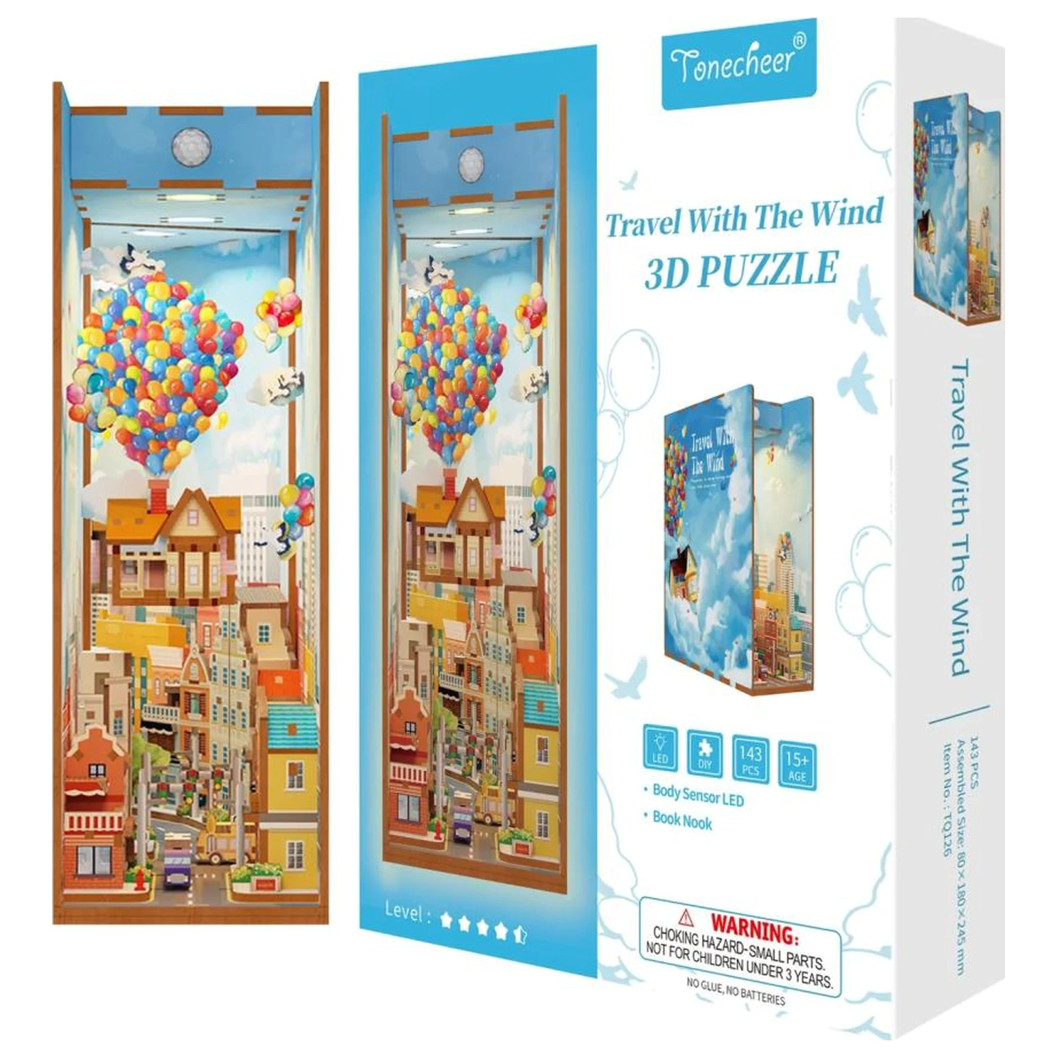 BOOK NOOK KIT DIY - Travel with the Wind 143 komada + LED Svjetlo fotografija proizvoda