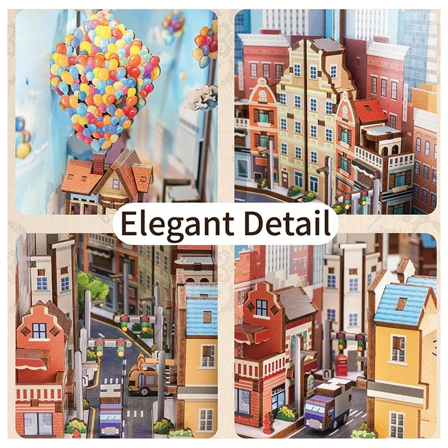 BOOK NOOK KIT DIY - Travel with the Wind 143 komada + LED Svjetlo fotografija proizvoda