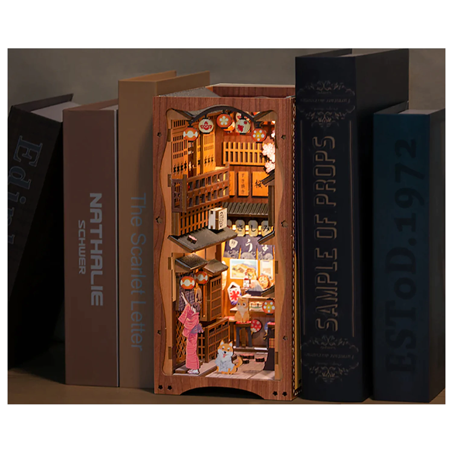 BOOK NOOK KIT DIY Under the Sakura Tree 214 dijelova + LED Light konstrukcijski set fotografija proizvoda