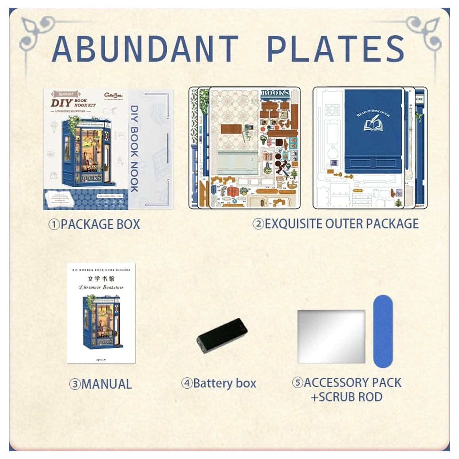 Book Nook Literatura Knjižara 17 x 12 cm fotografija proizvoda