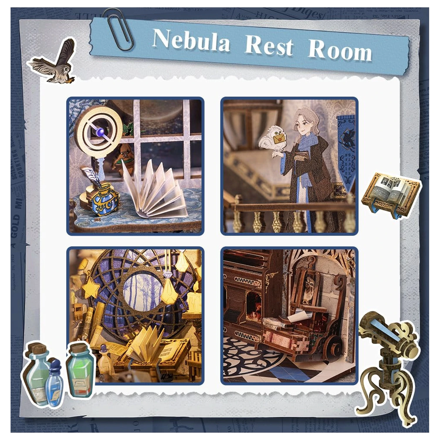 Book Nook Nebula Common Room 23 x 11 cm fotografija proizvoda