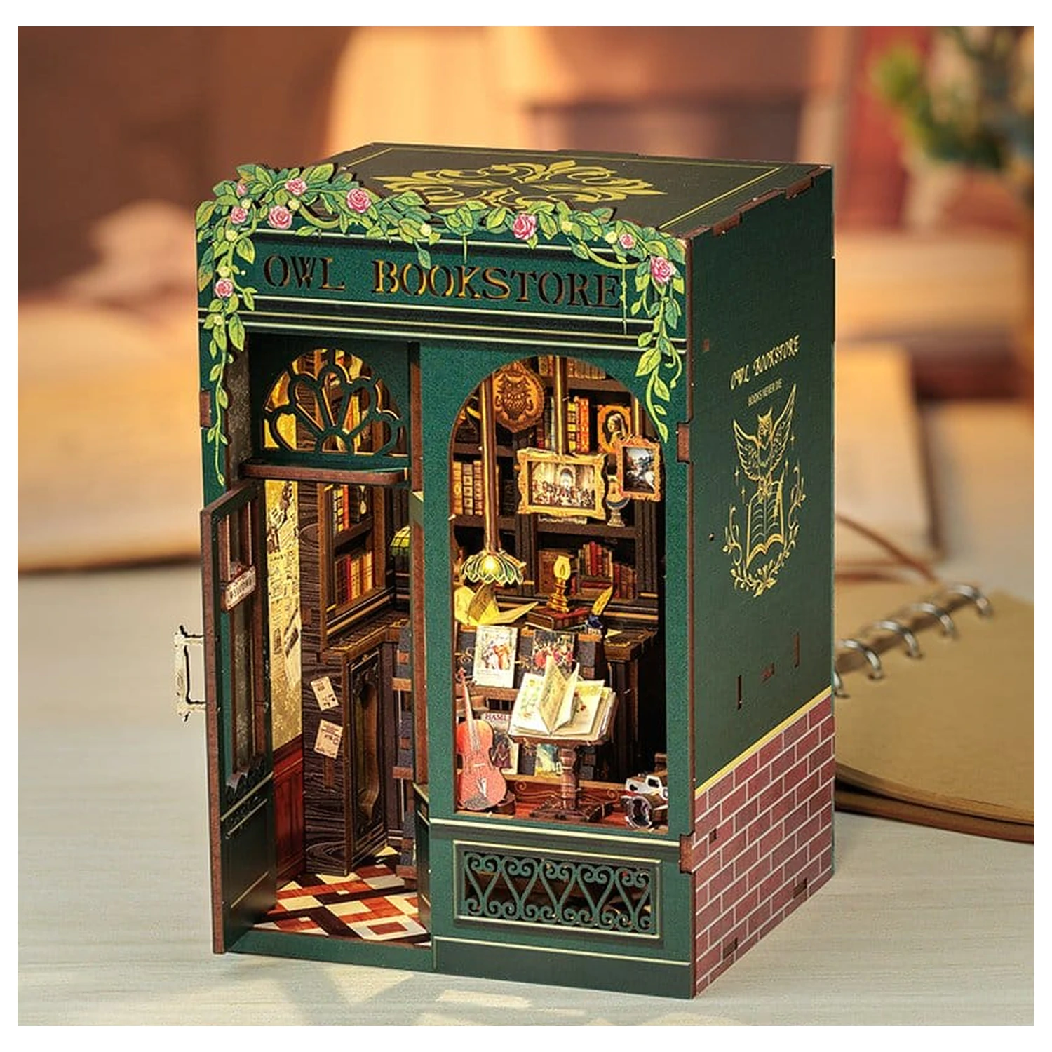 Book Nook Owl Bookstore 17 x 12 cm fotografija proizvoda