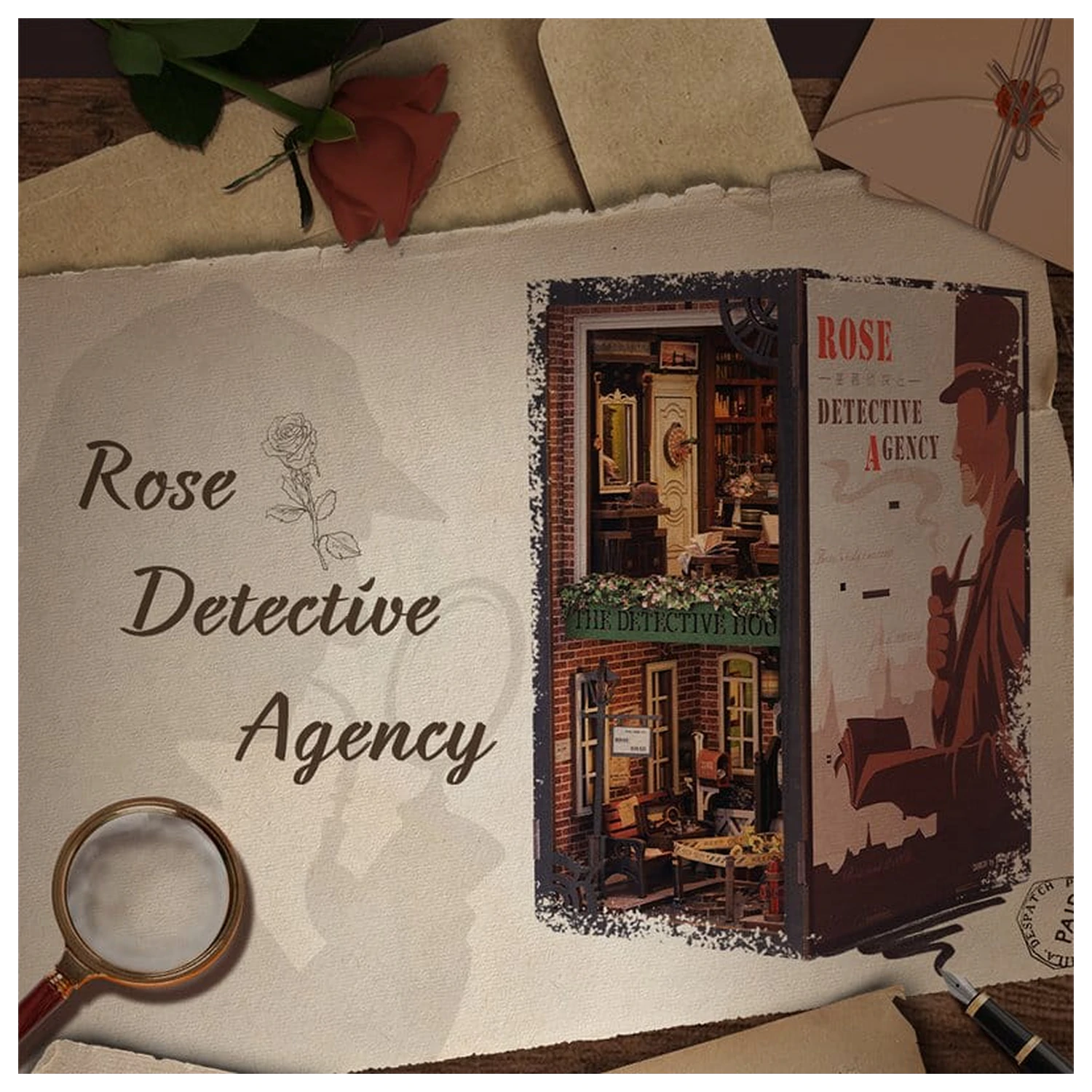 Book Nook Rose Detective Agency 23 x 11 cm fotografija proizvoda