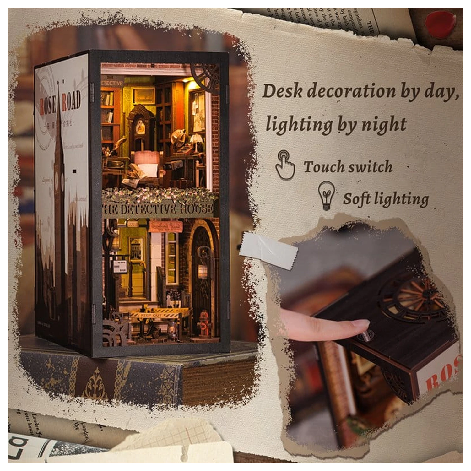 Book Nook Rose Detective Agency 23 x 11 cm fotografija proizvoda