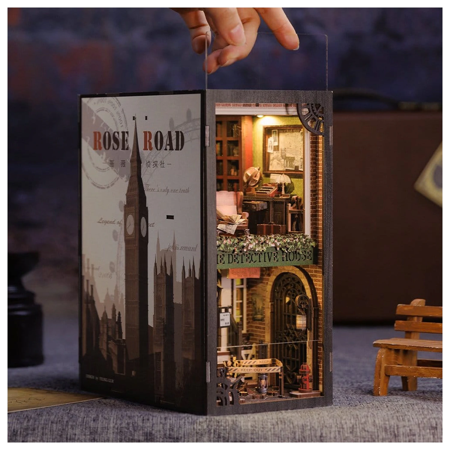 Book Nook Rose Detective Agency 23 x 11 cm fotografija proizvoda