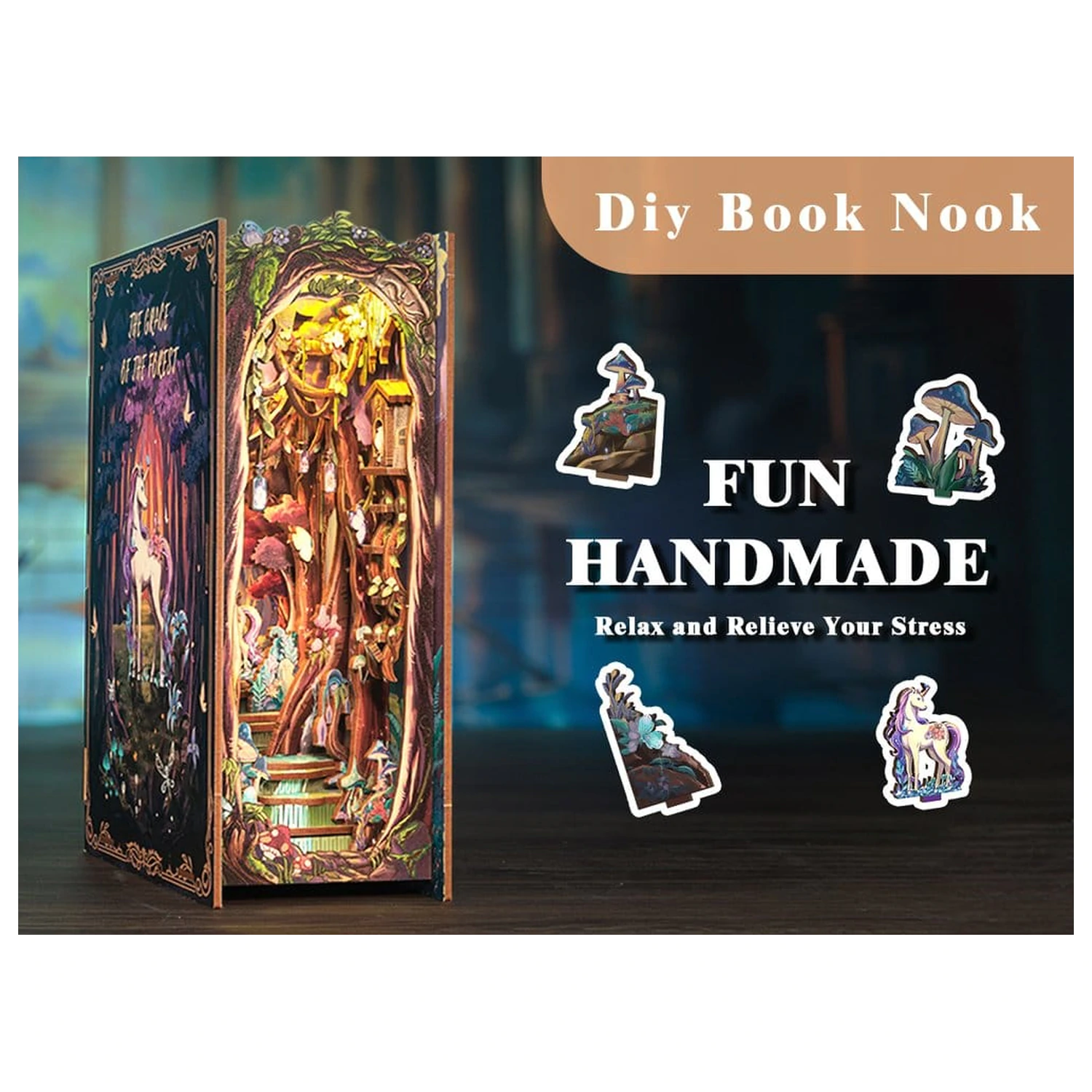 Book Nook The Grace of Forest 22 x 8 cm fotografija proizvoda