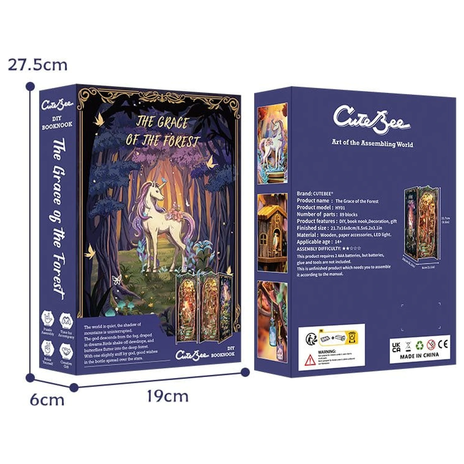 Book Nook The Grace of Forest 22 x 8 cm fotografija proizvoda