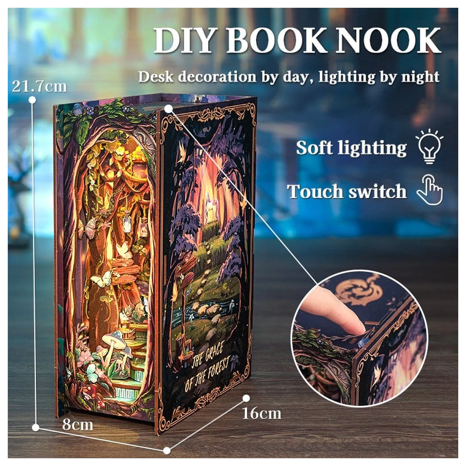 Book Nook The Grace of Forest 22 x 8 cm fotografija proizvoda