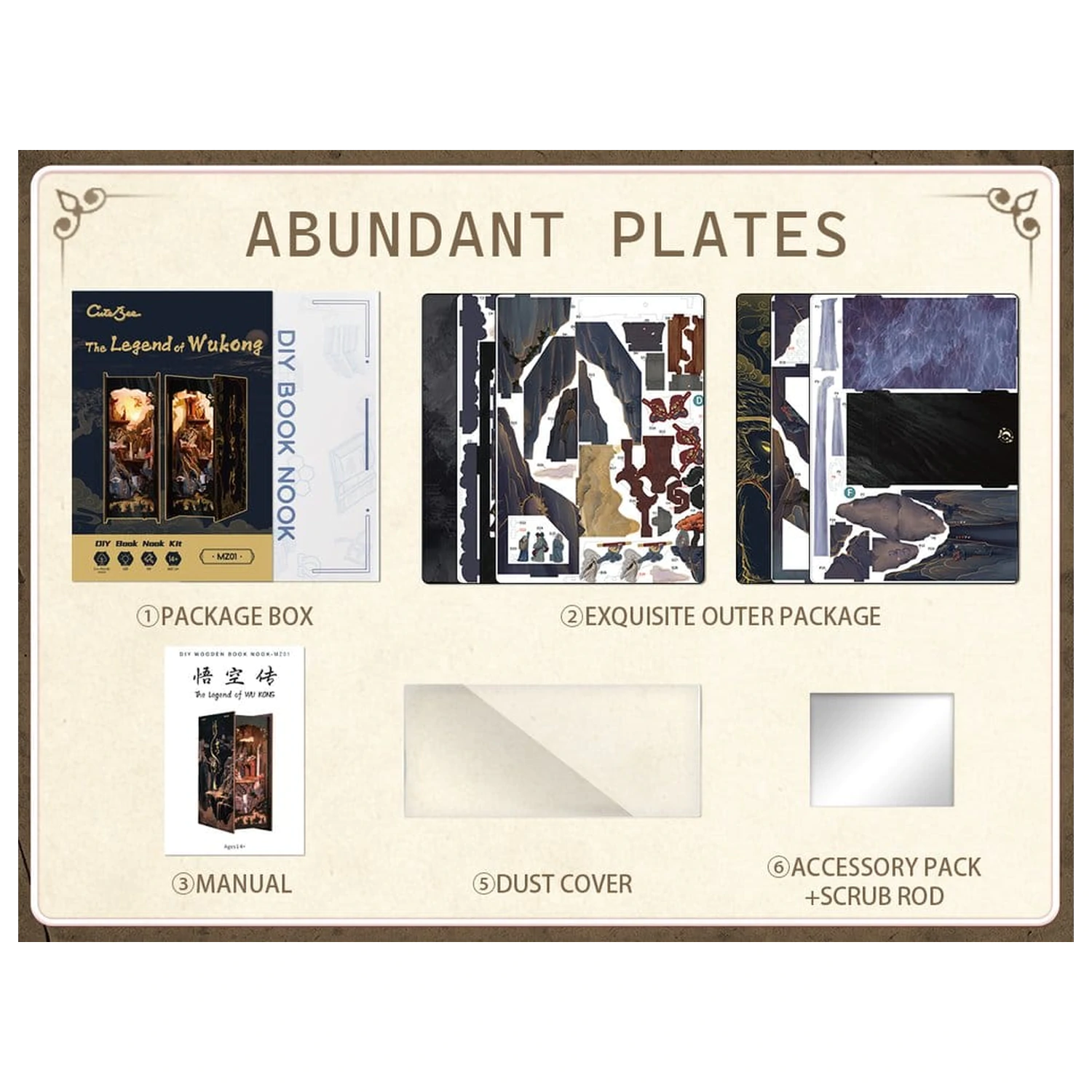 Book Nook The Legend of Wukong 22 x 8 cm fotografija proizvoda