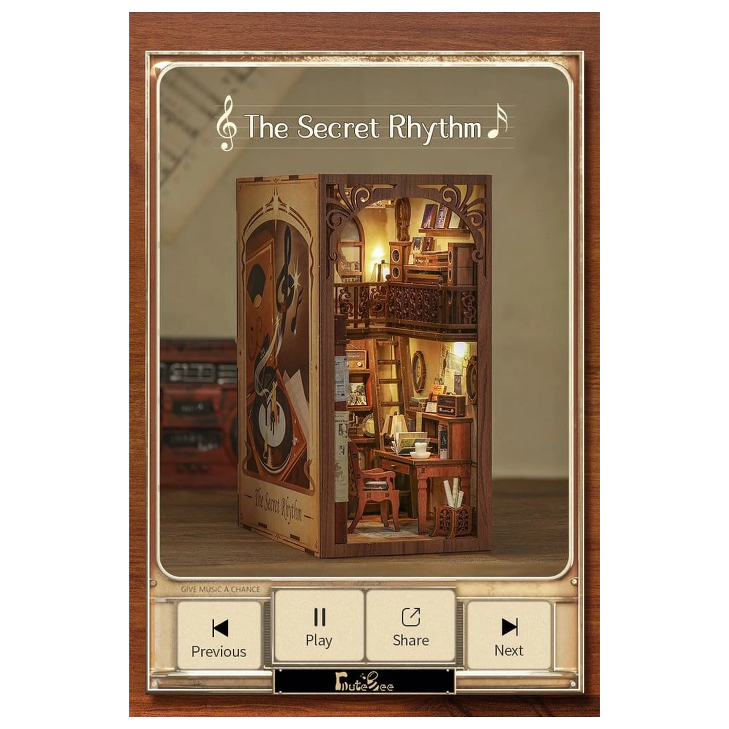 Book Nook The Secret Rhythm 23 x 11 cm fotografija proizvoda